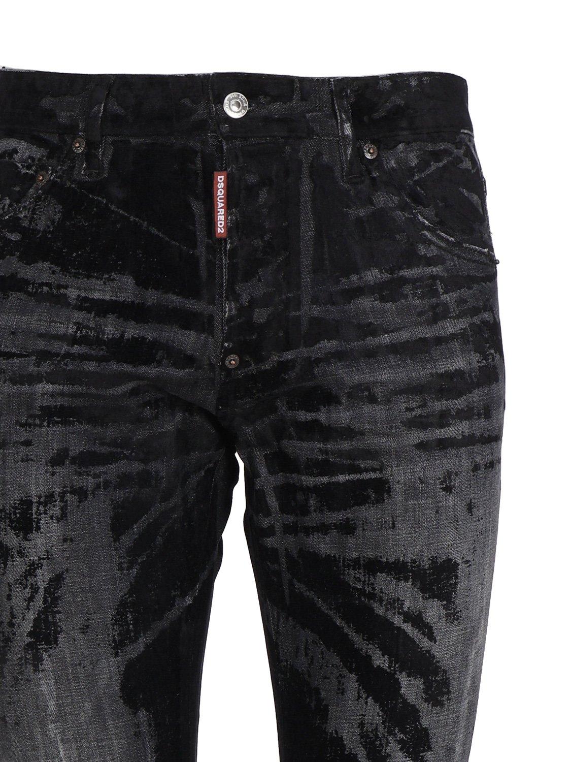 Shop Dsquared2 Mid-rise Distressed Skinny Jeans In Black