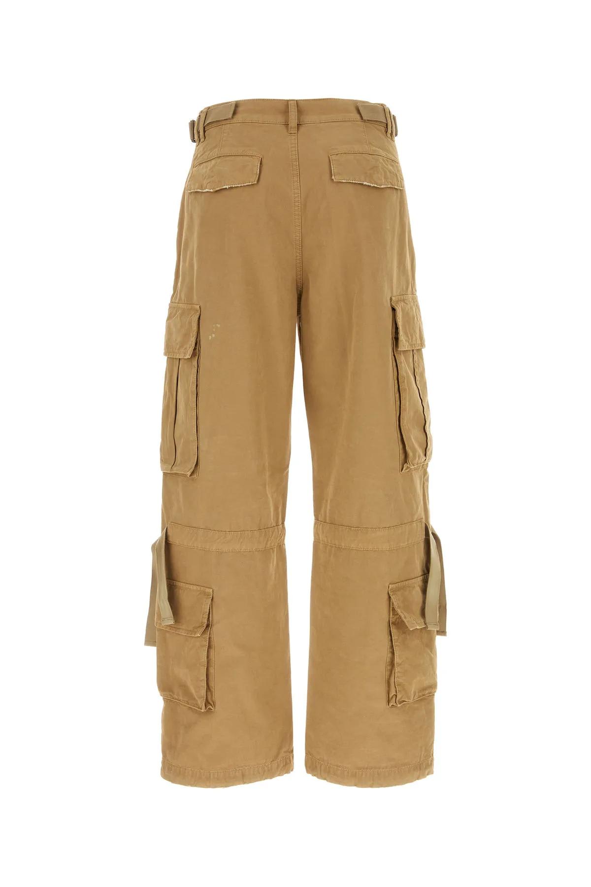 Shop Darkpark Biscuit Cotton Pant In Beige