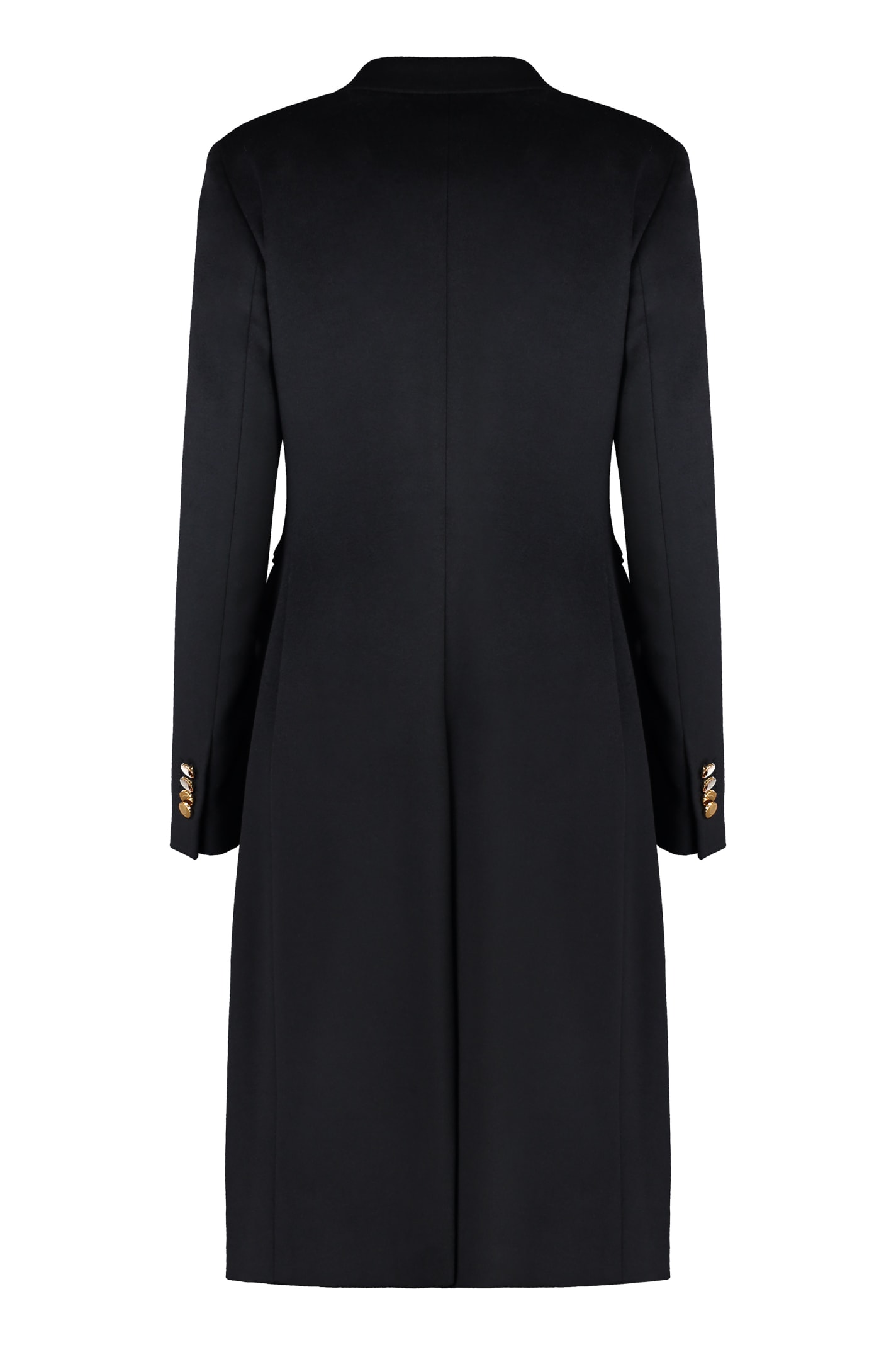 Shop Tagliatore C-xena Double-breasted Virgin Wool Coat In Black