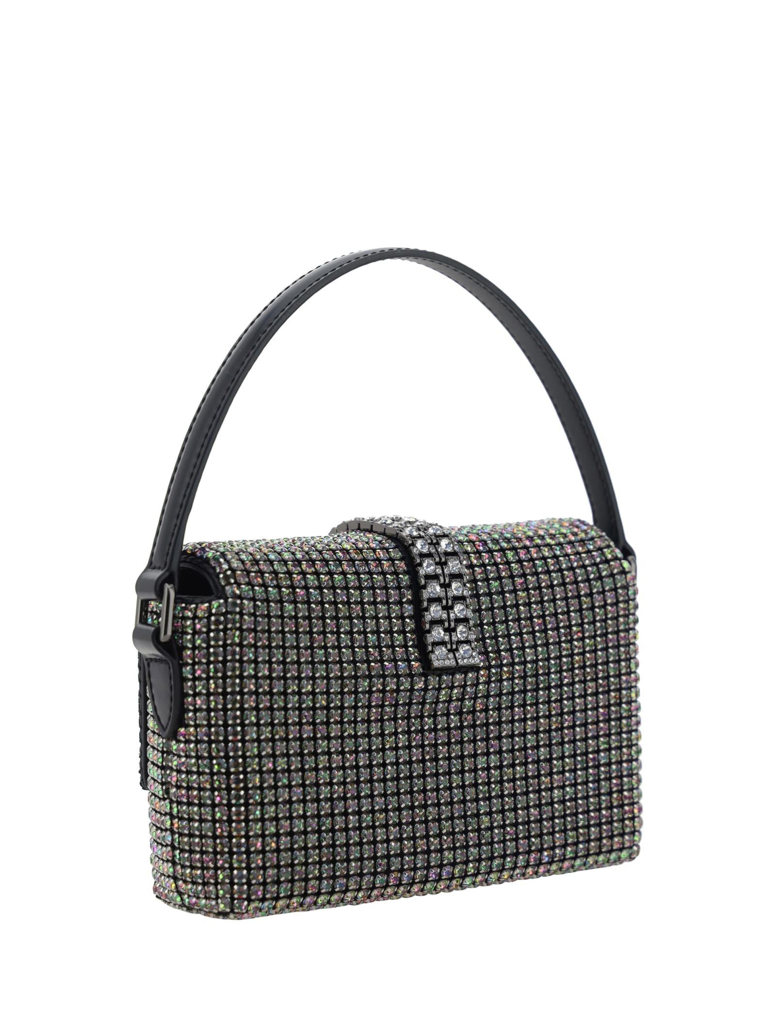 Shop Self-portrait Strass Baguette Handbag In Multi