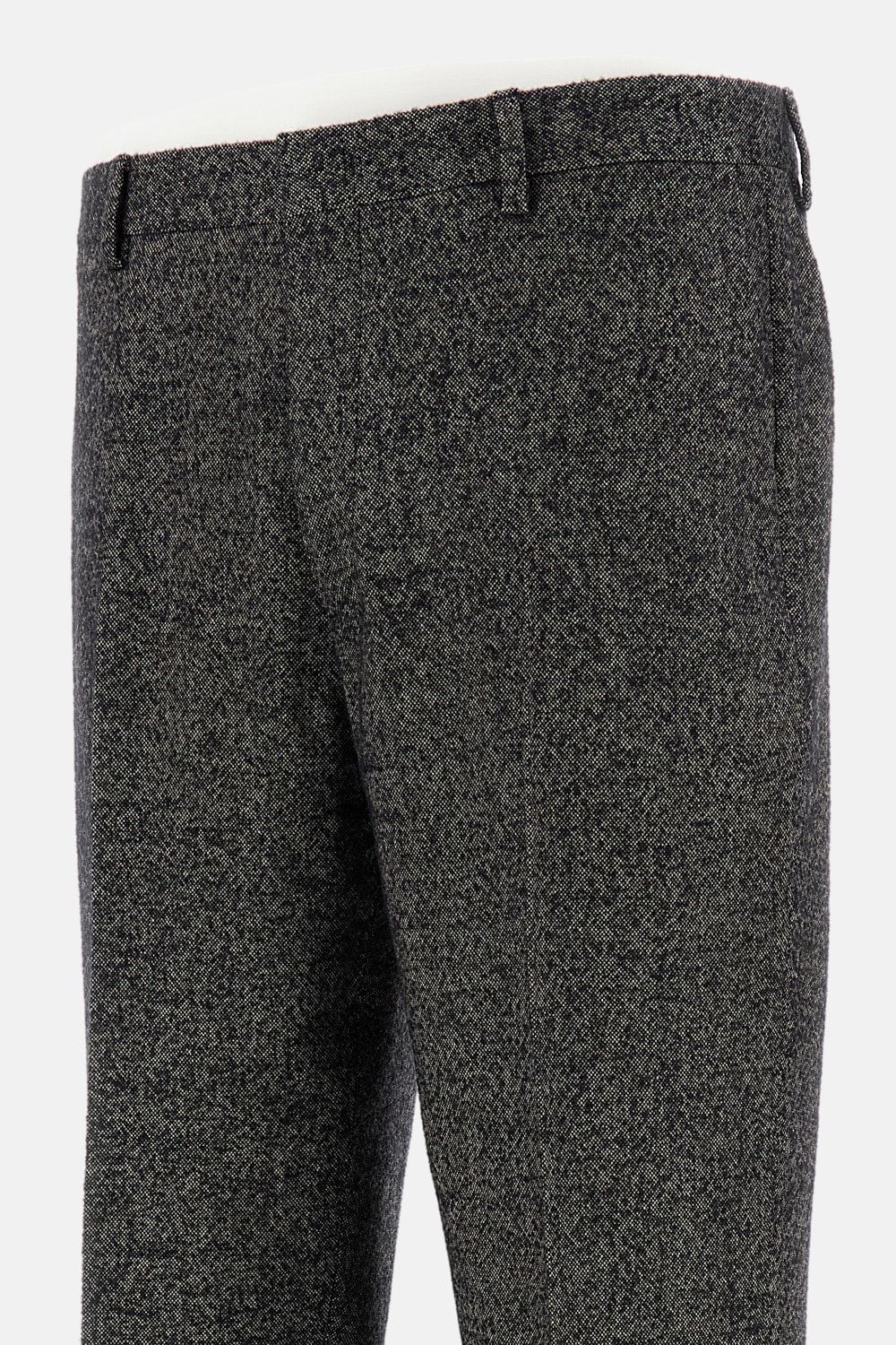 Cellar Door Pleated Wool Trousers In Gray