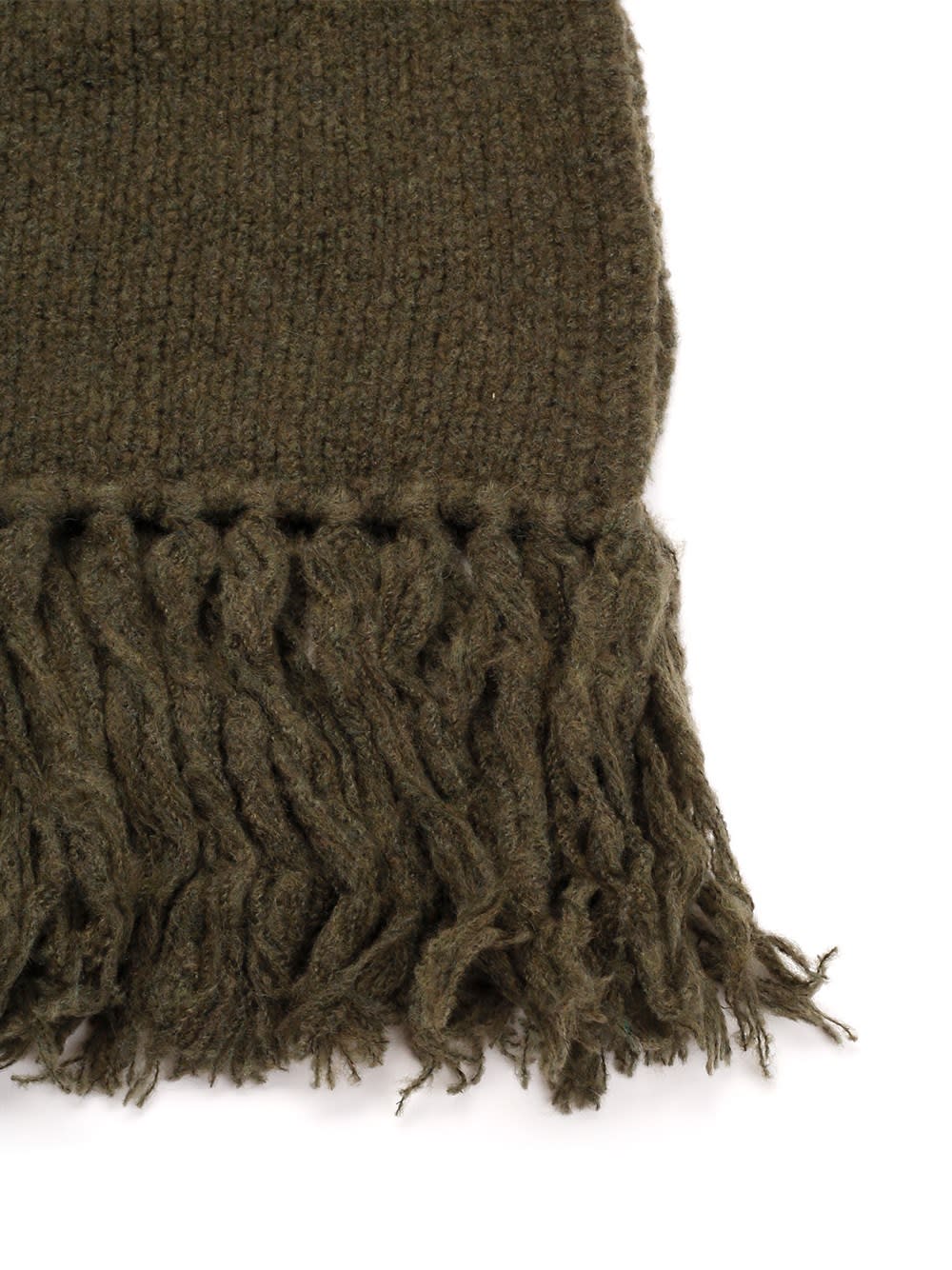 Shop Lardini Knitted Scarf In Green