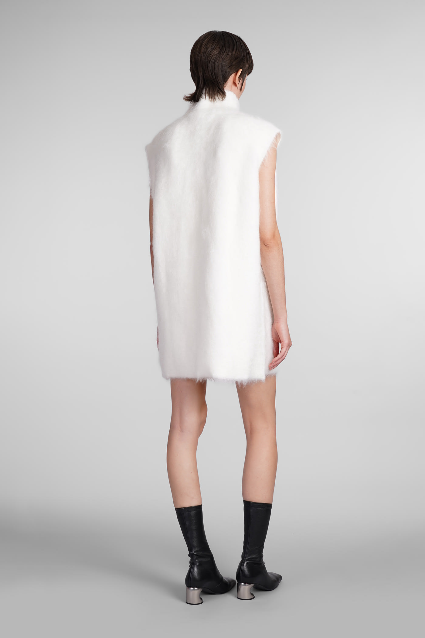 Shop Marni Dress In Beige Mohair