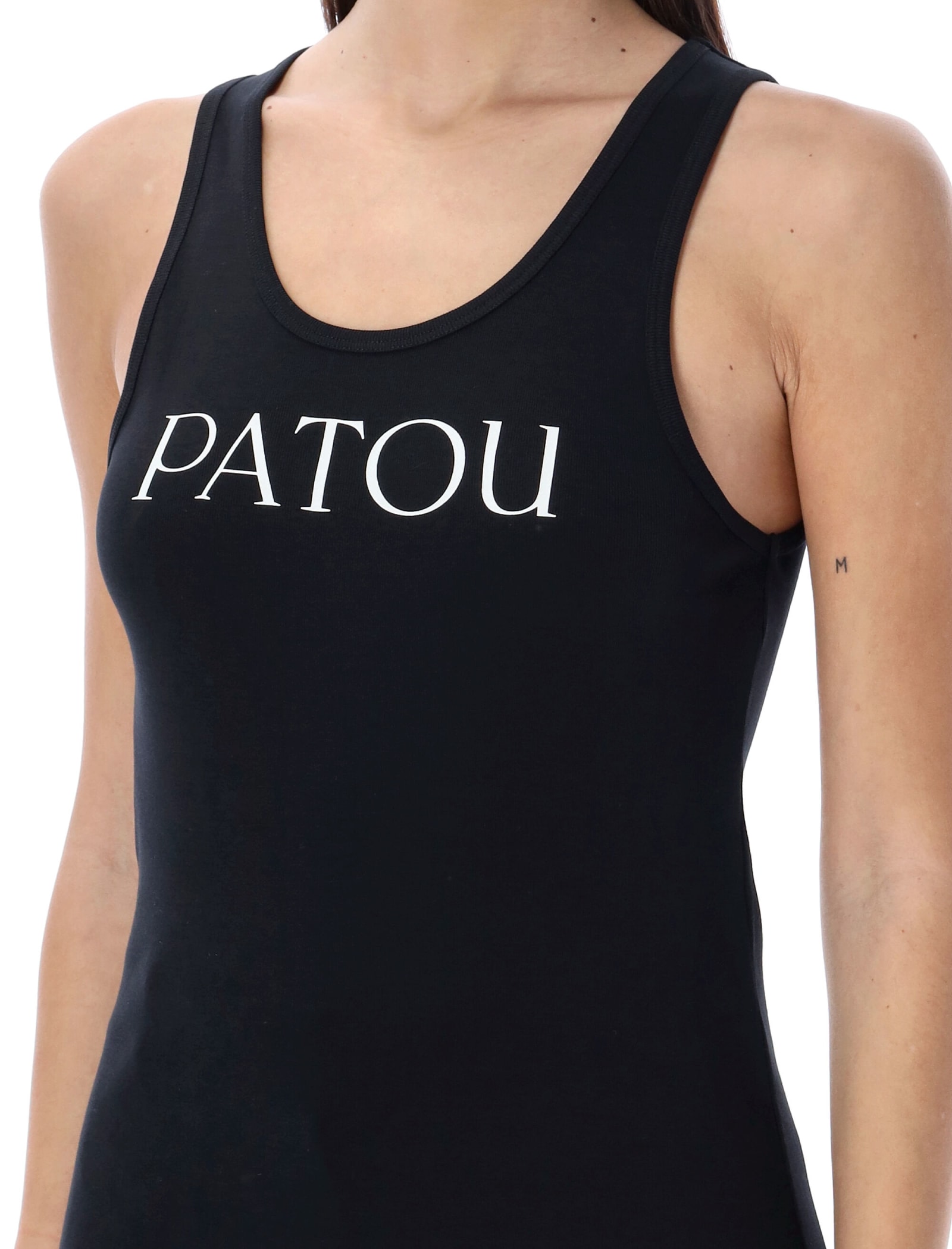 Shop Patou Logo Tank Top In Black