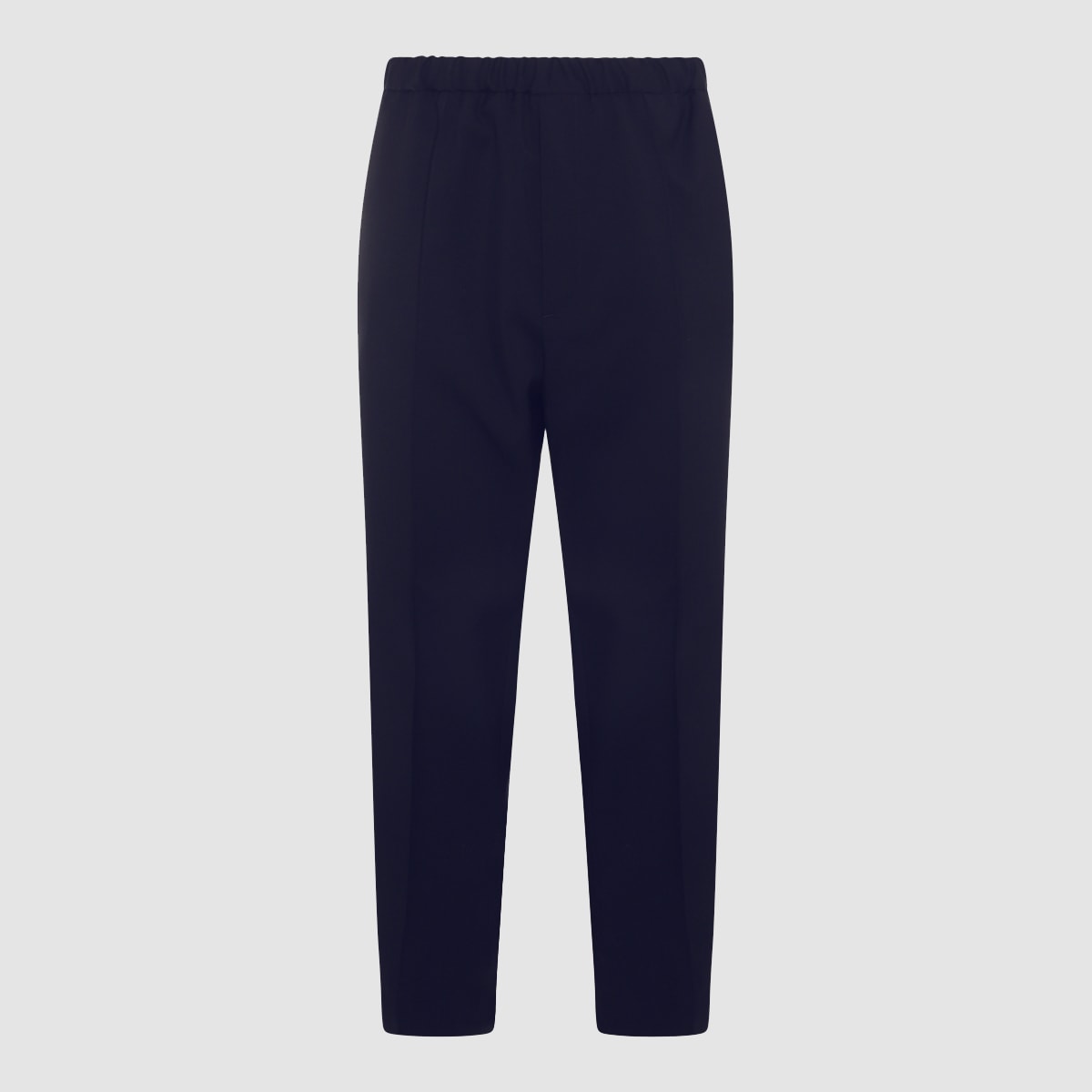 Jil Sander Navy Blue Cotton Trousers