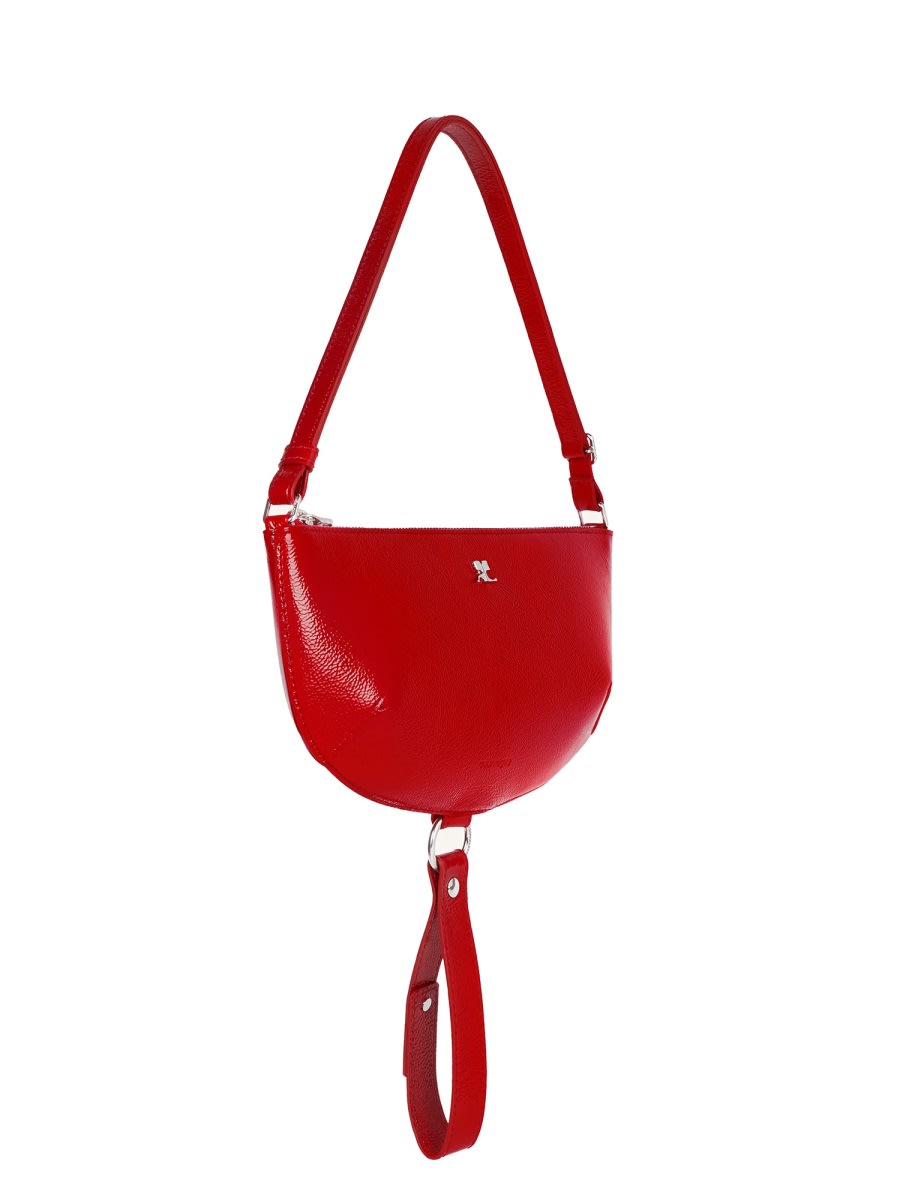 Courrèges Eclipse Naplack Clutch Bag Ruby In Red