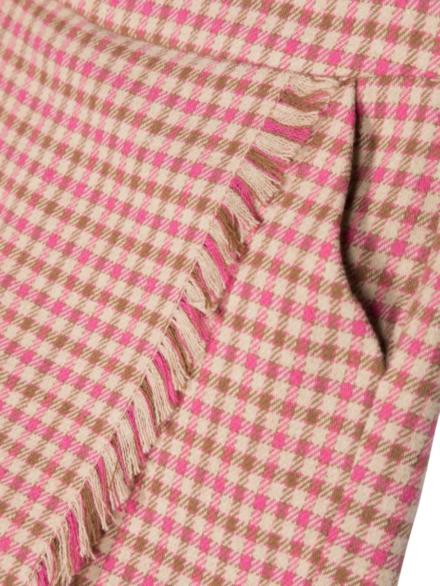 Shop Il Gufo Skirt Pants Squares In Fuchsia