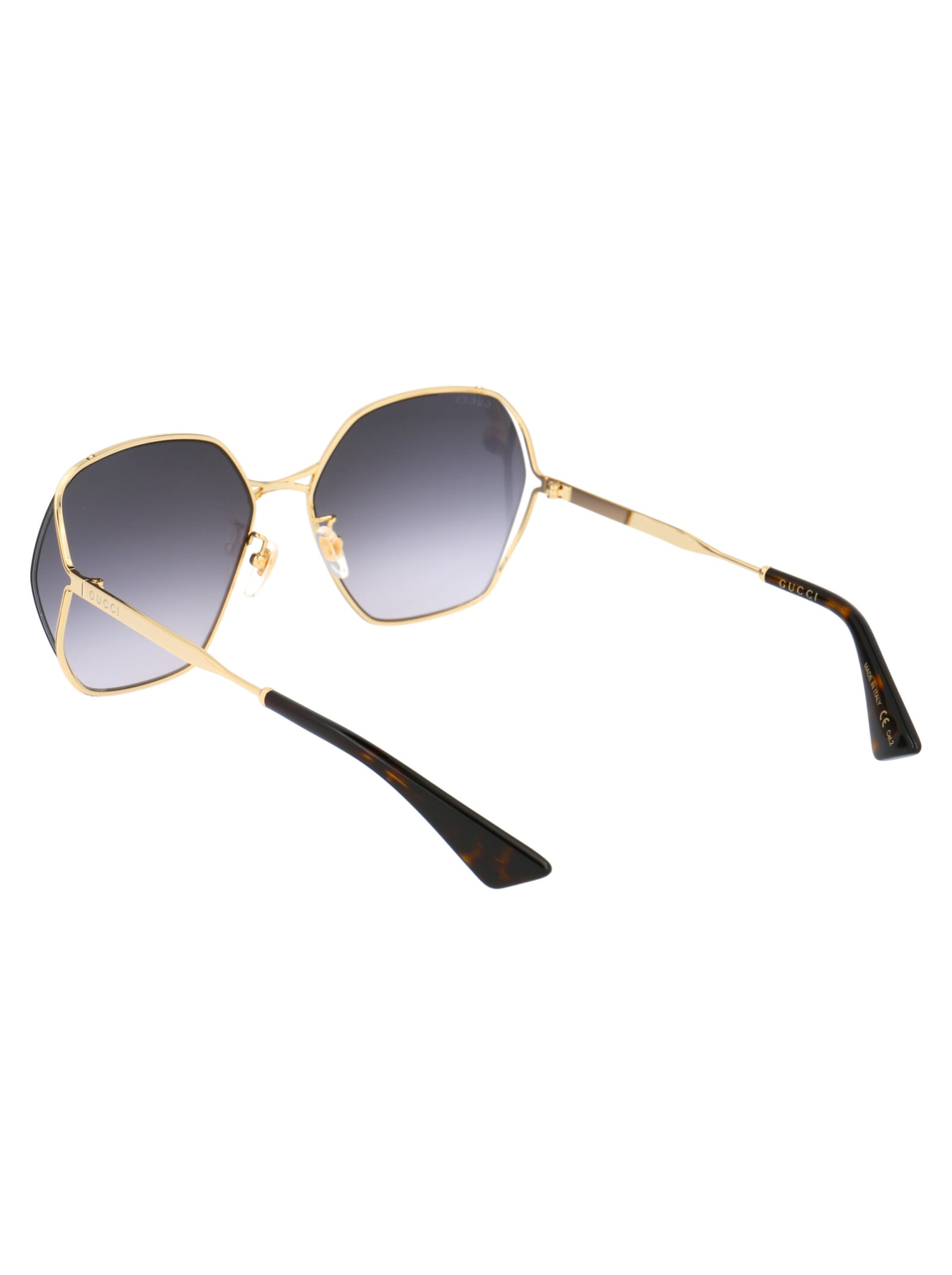 Shop Gucci Gg0818sa Sunglasses In 001 Gold Gold Grey