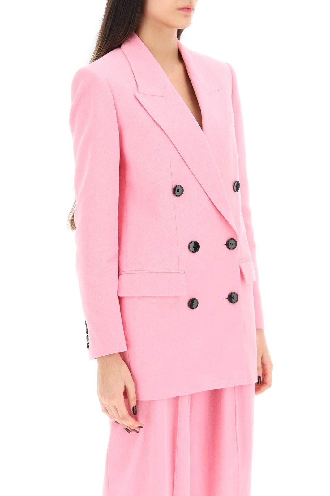 Shop Isabel Marant Double-breasted Buttoned Blazer In Pink