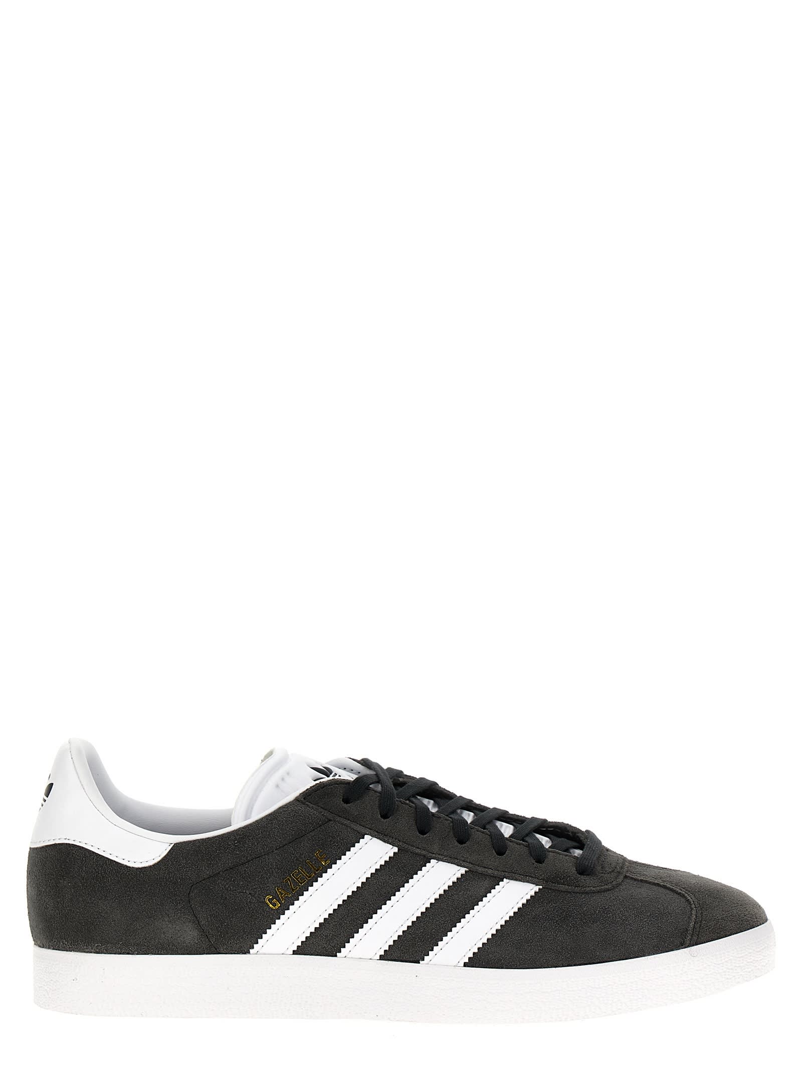 Adidas Originals Adidas Gazelle Bb5476 Men's Us 10.5 Black White Leather Low Top Sneakers Nr9420 In Gray