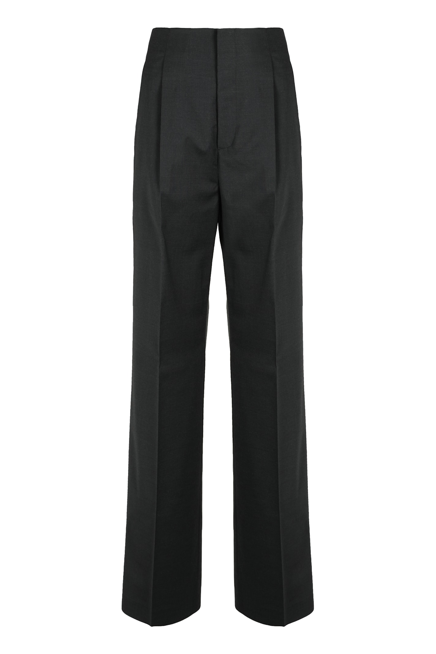 Alberta Ferretti Wool Trousers In Black