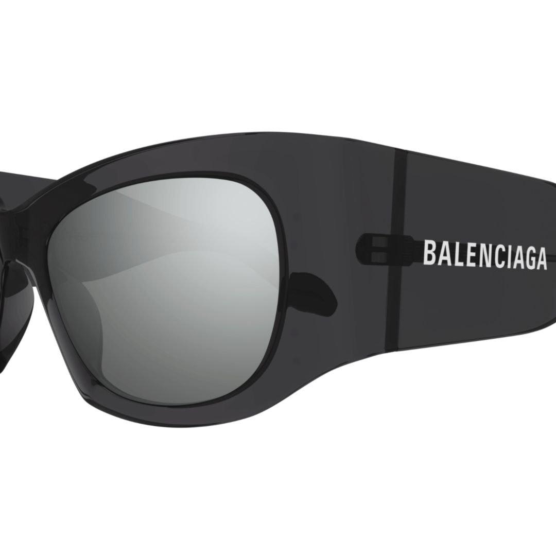 Shop Balenciaga Cat-eye Frame Sunglasses In 003 Grey Grey Silver