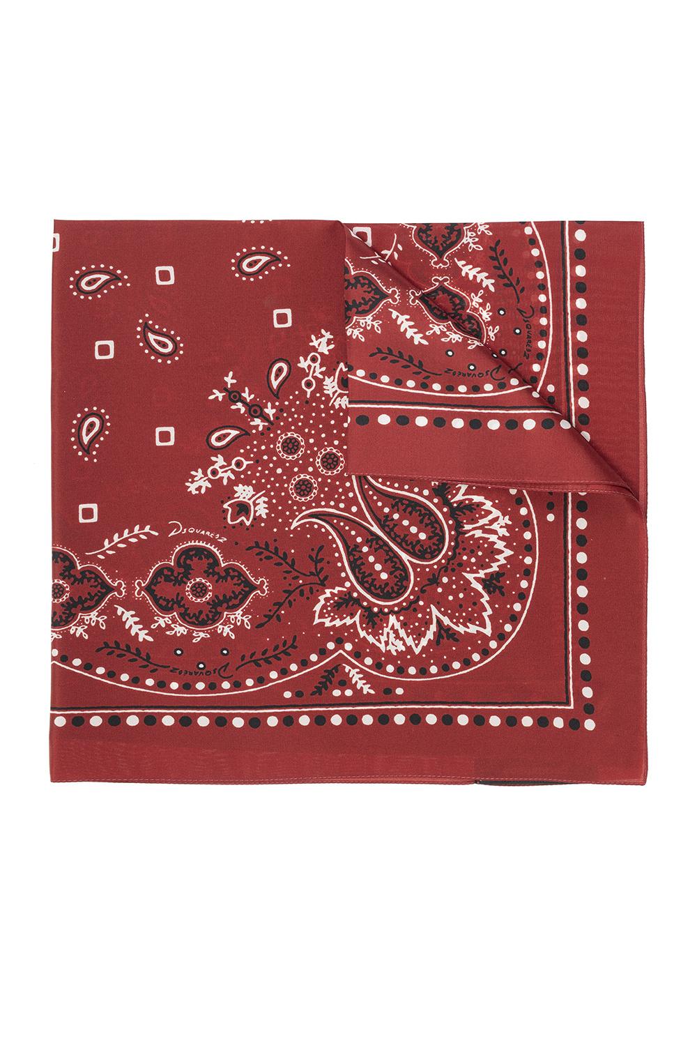 Shop Dsquared2 Printed Scarf In Bordeaux