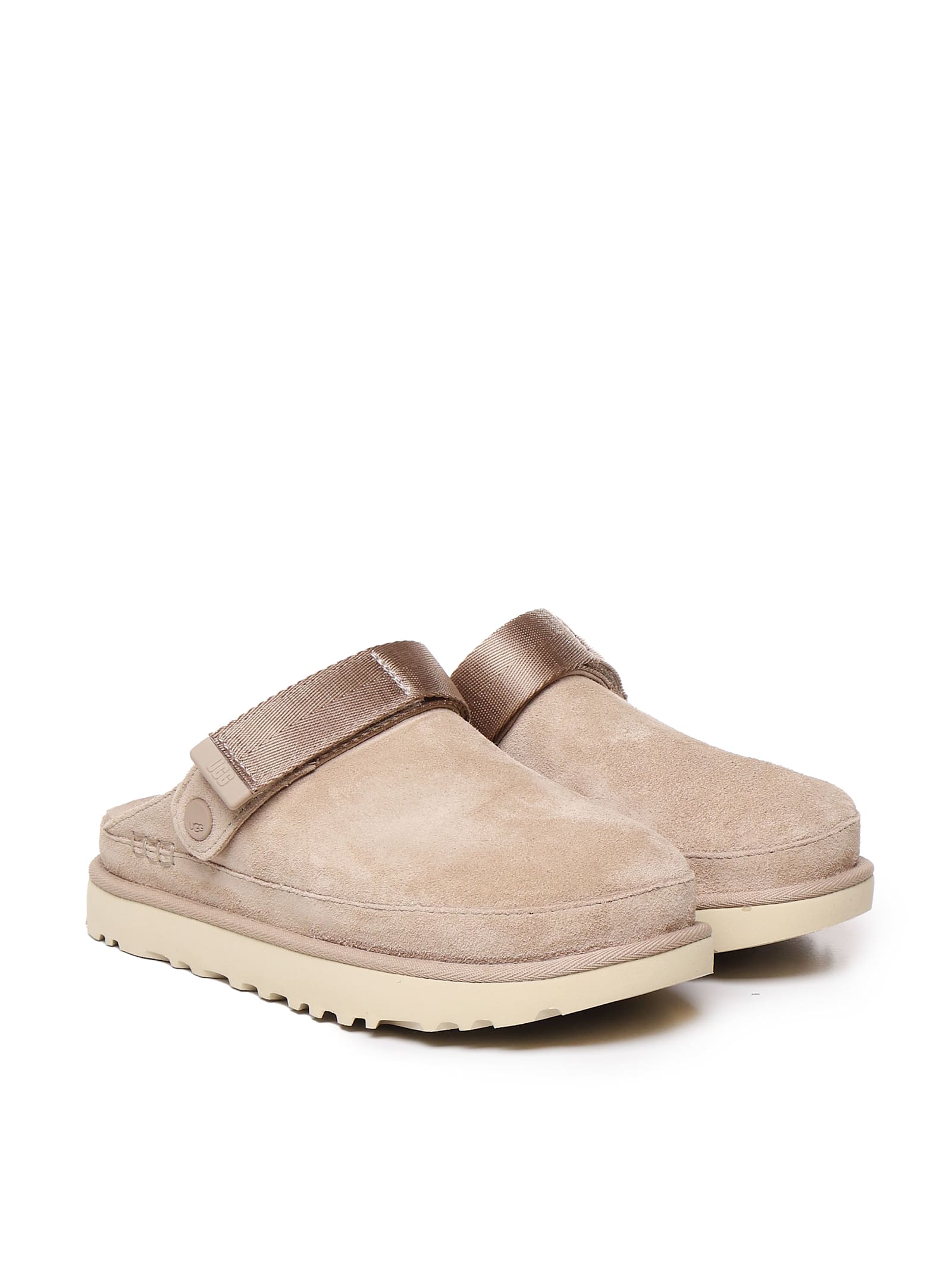 Ugg Goldenstar Suede Sabot In Neutral