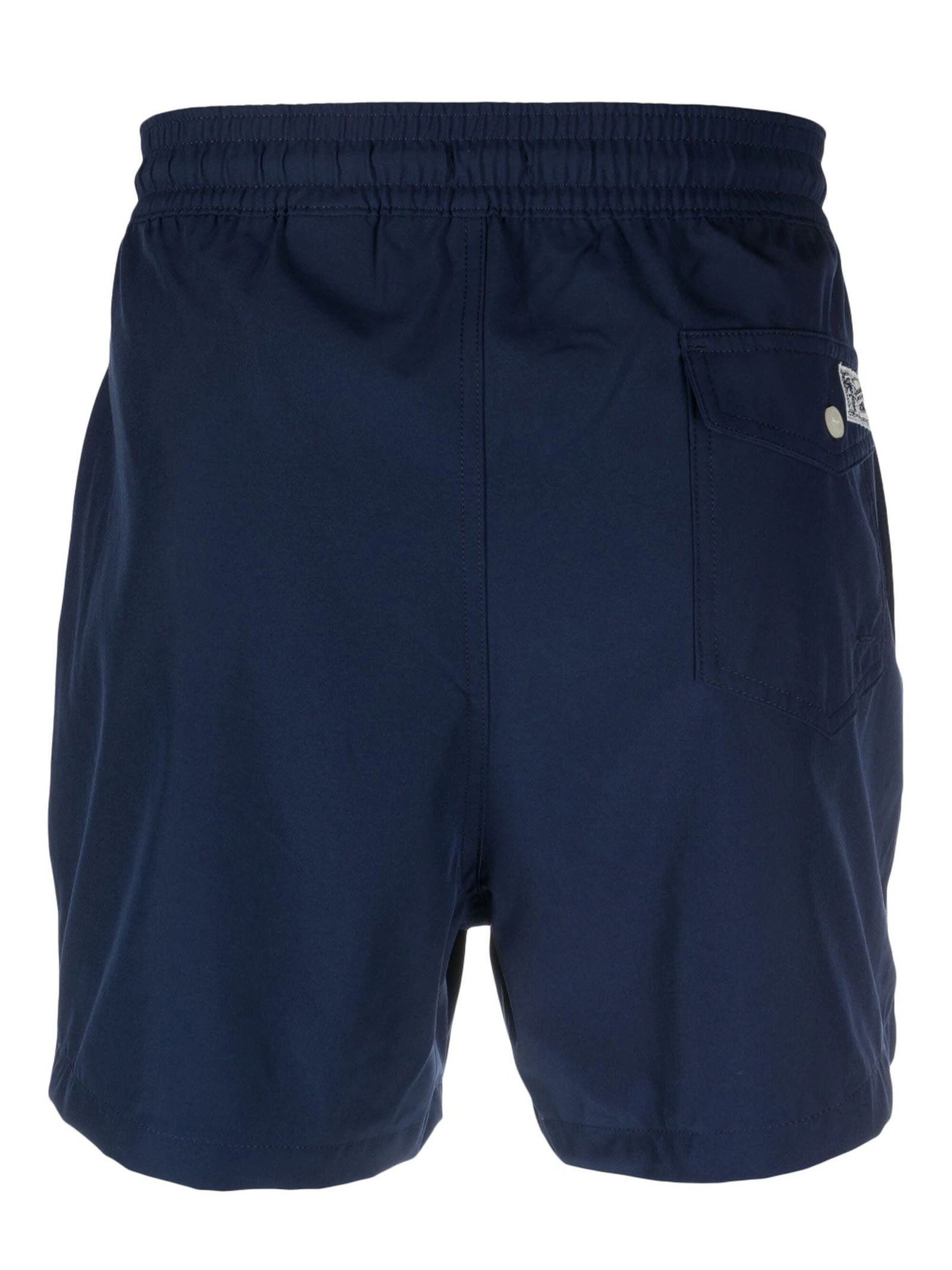 Shop Ralph Lauren Navy Blue Swim Shorts