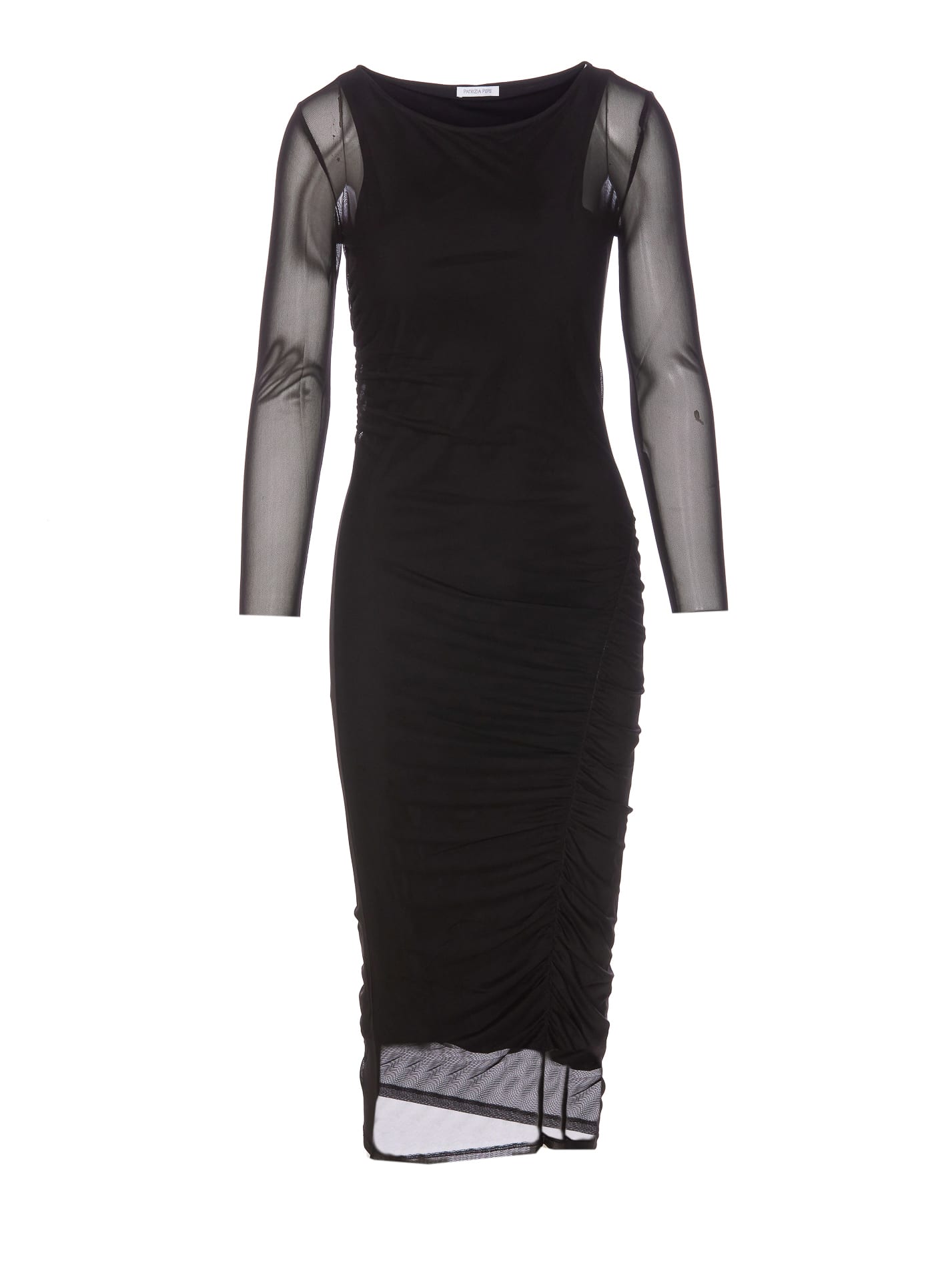 Shop Patrizia Pepe Long Dress In Black