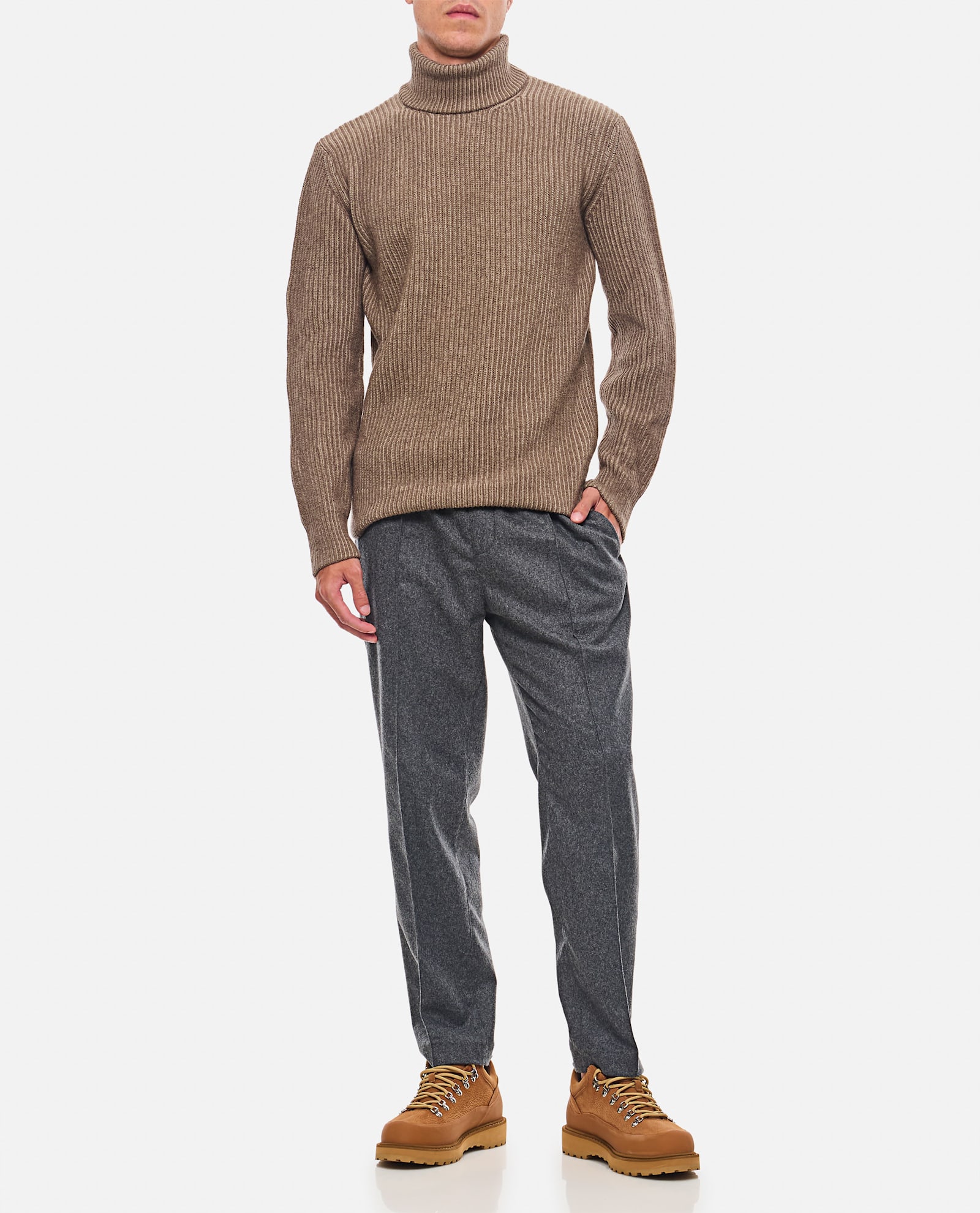 Shop Apc Pieter Wool Trousers In Grey