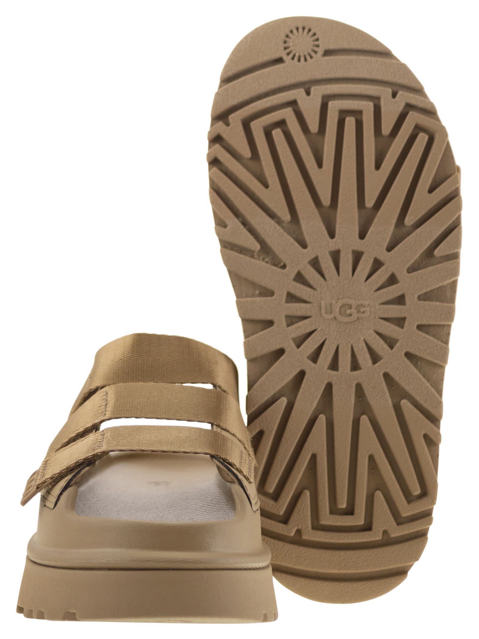Ugg W Goldenglow Slide Dark Sand In Brown