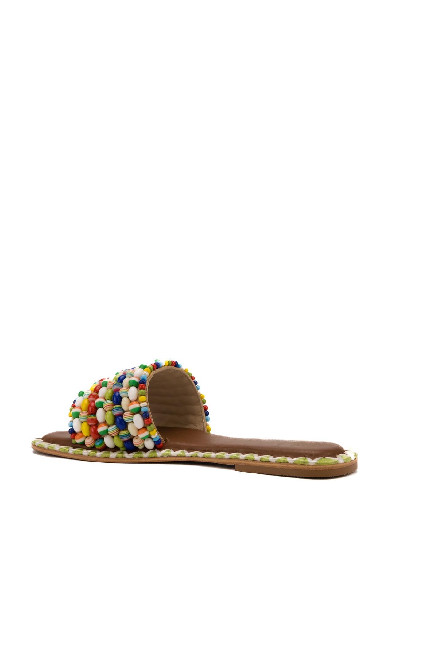 Shop De Siena Belinda Sandals With Beads In Multicolor