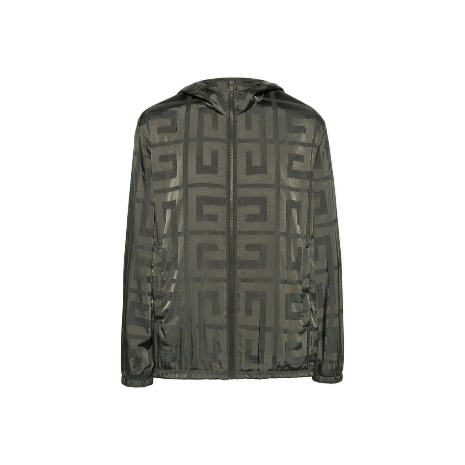 Shop Givenchy 4g Windbreaker Jacket In Green