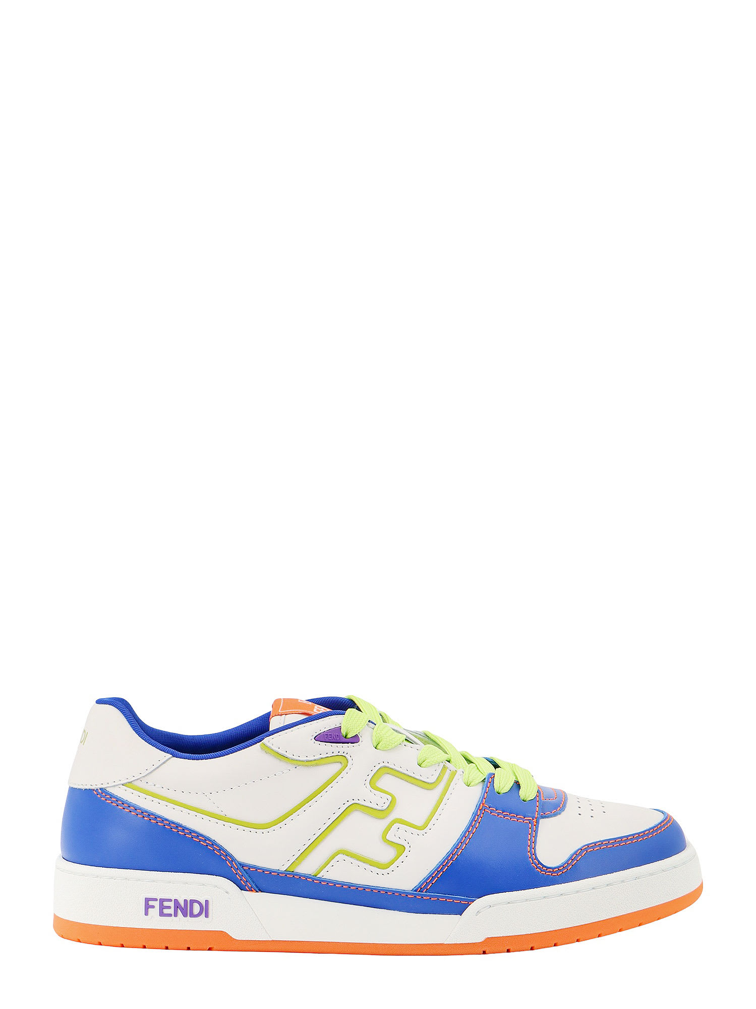 Shop Fendi Match Sneakers In Bluette Bianco