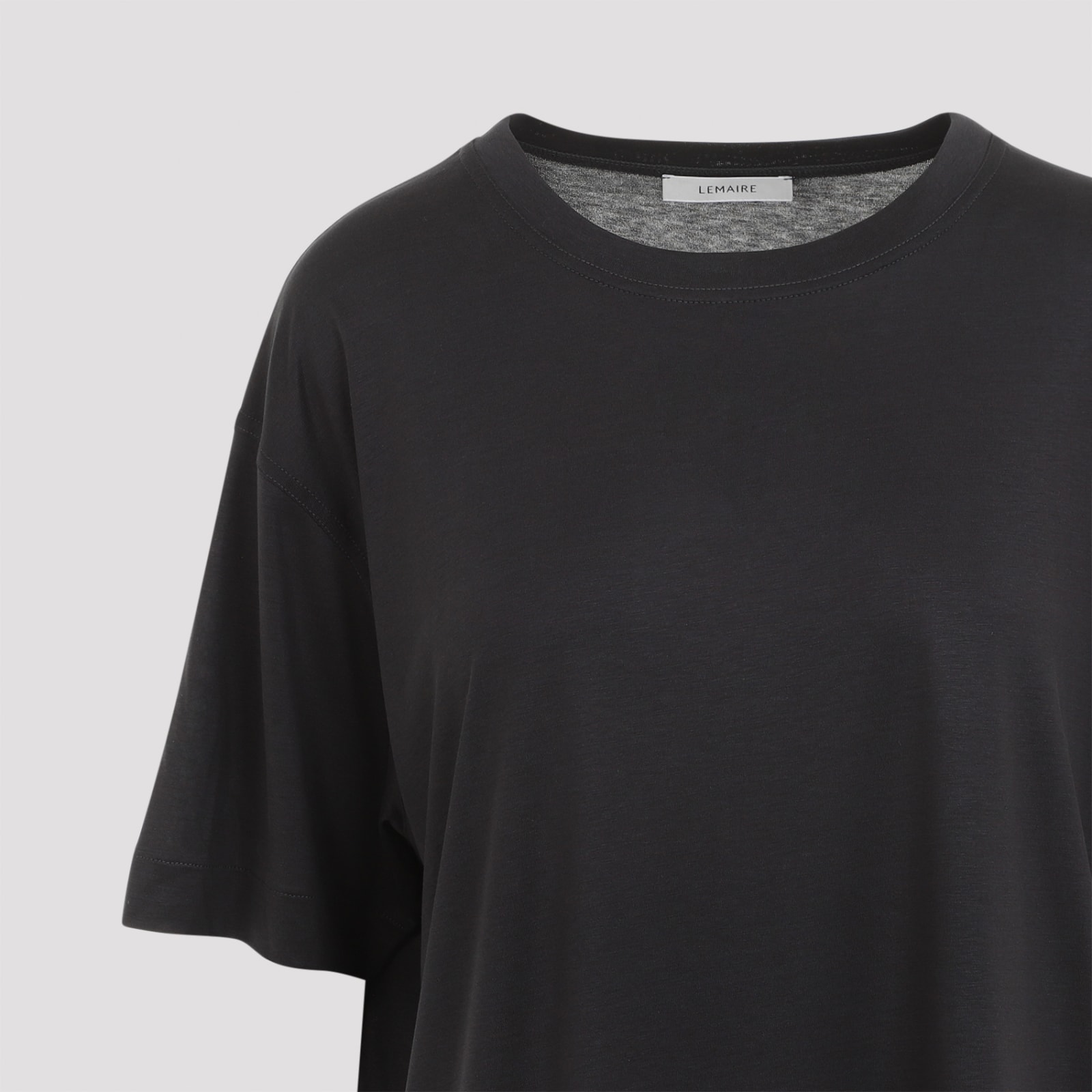 Shop Lemaire Short Sleeves T-shirt In Black