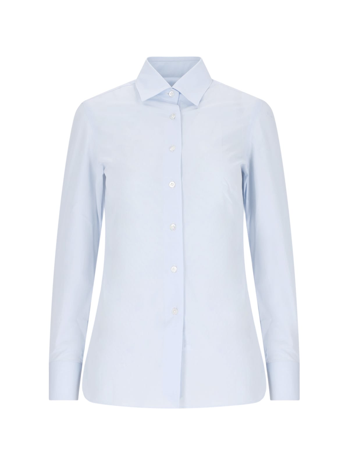 Shop Finamore Ivana Shirt In Light Blue