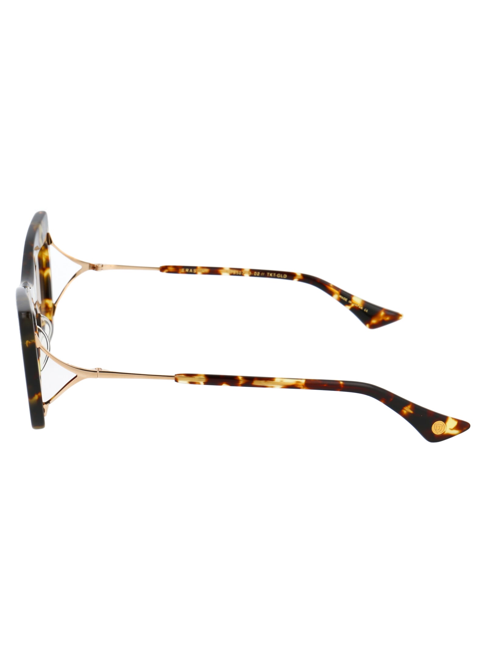 Shop Dita Erasur Sunglasses In Tokyo Tortoise - White Gold W/ Brown To Clear - Ar