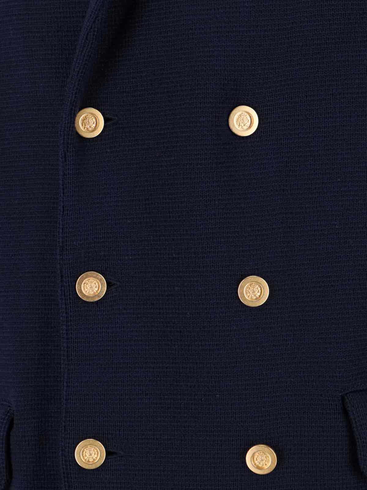 Lardini Double-breasted Jacket Flap Pockets In Blue