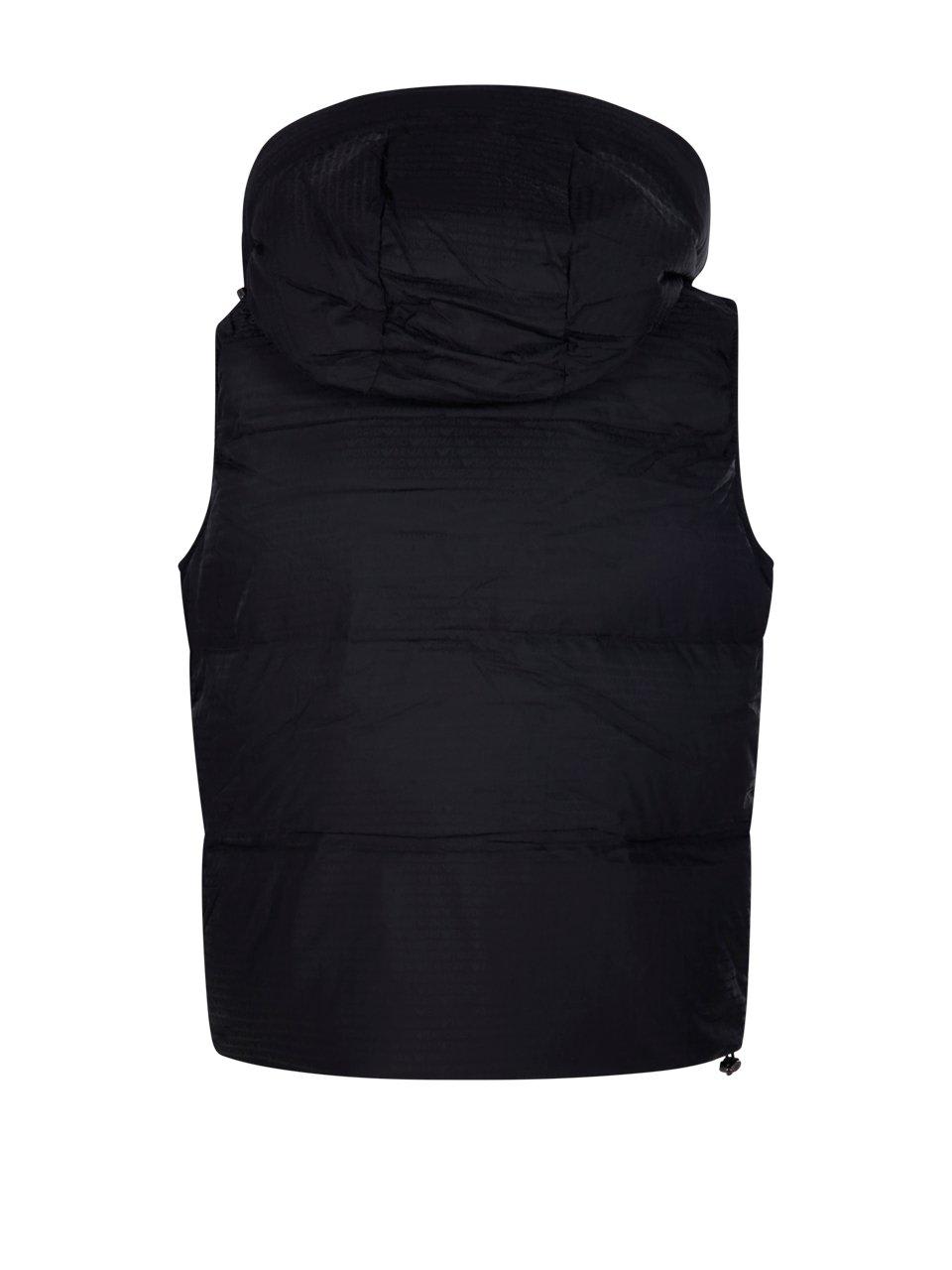 EMPORIO ARMANI ALL-OVER LOGO JACQUARD DOWN VEST 