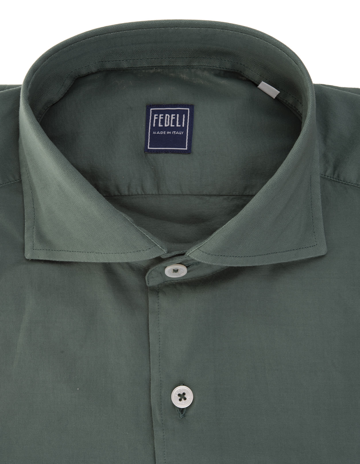 Shop Fedeli Sean Shirt In Green Panamino