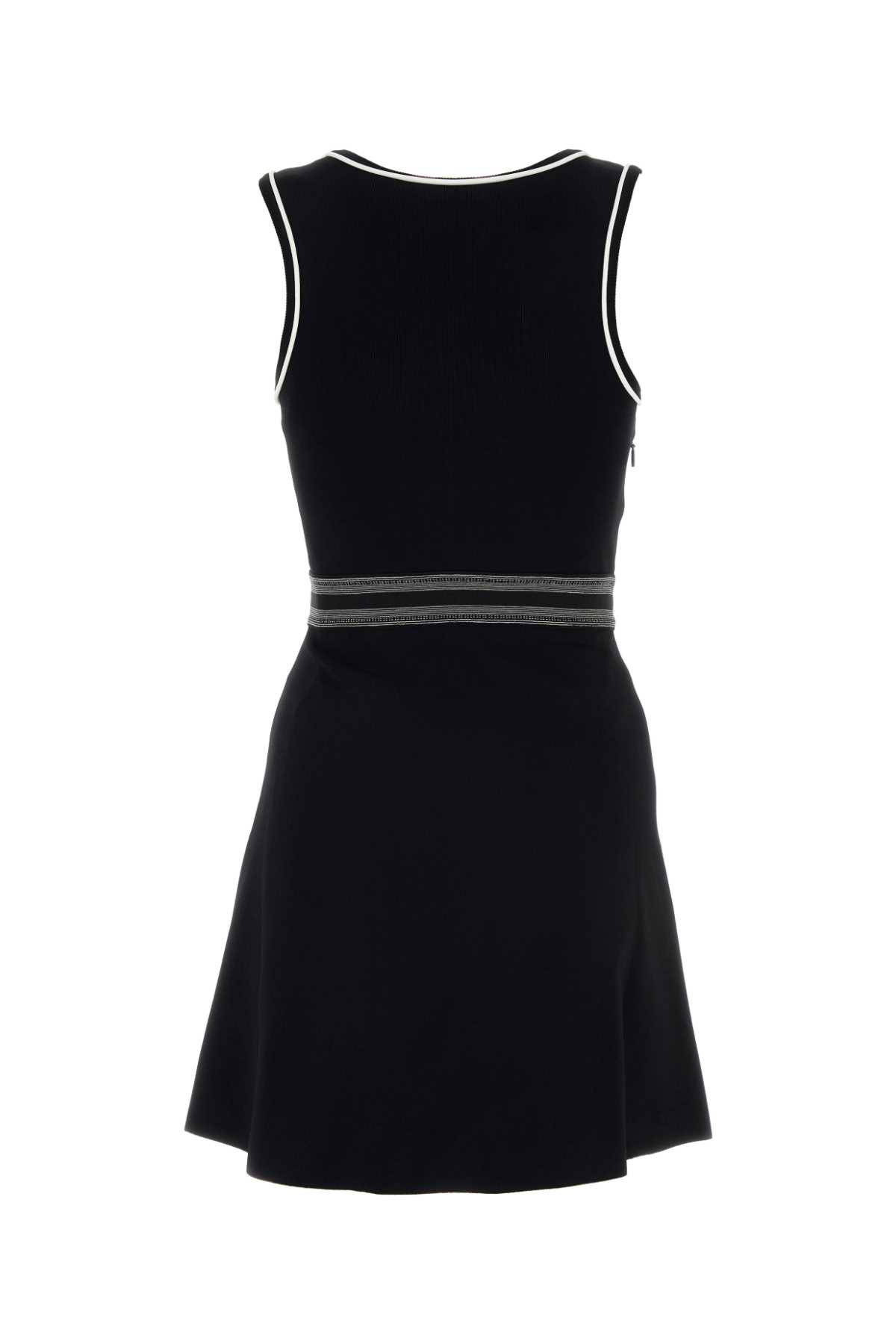 Shop Loewe Black Stretch Viscose Blend Mini Dress