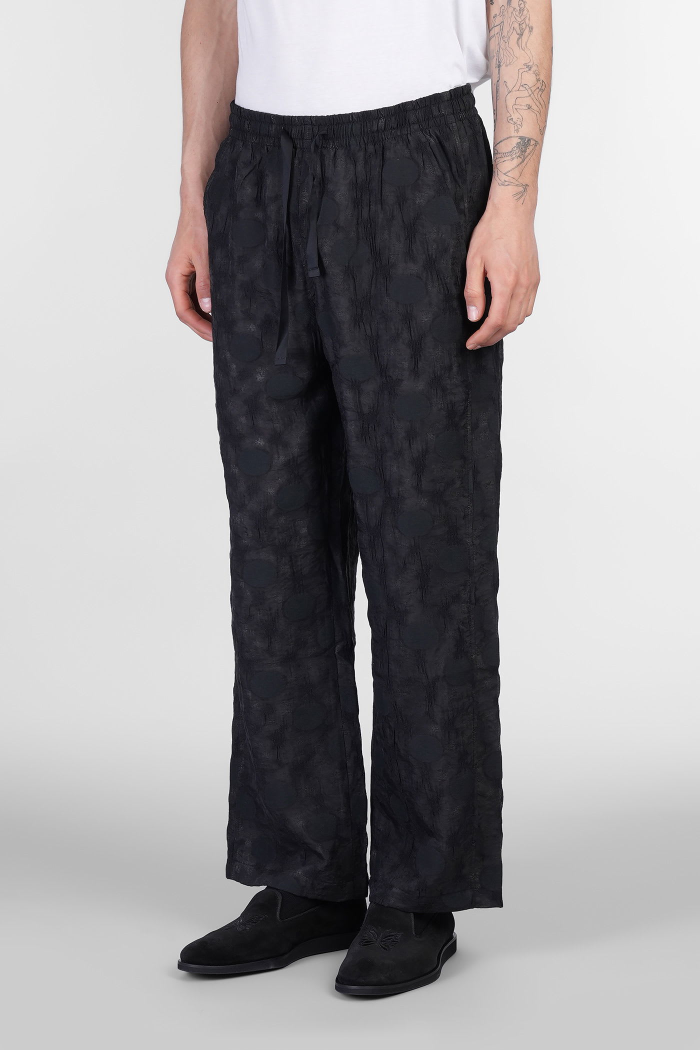 Shop Needles Pants In Black Polyamide Polyester