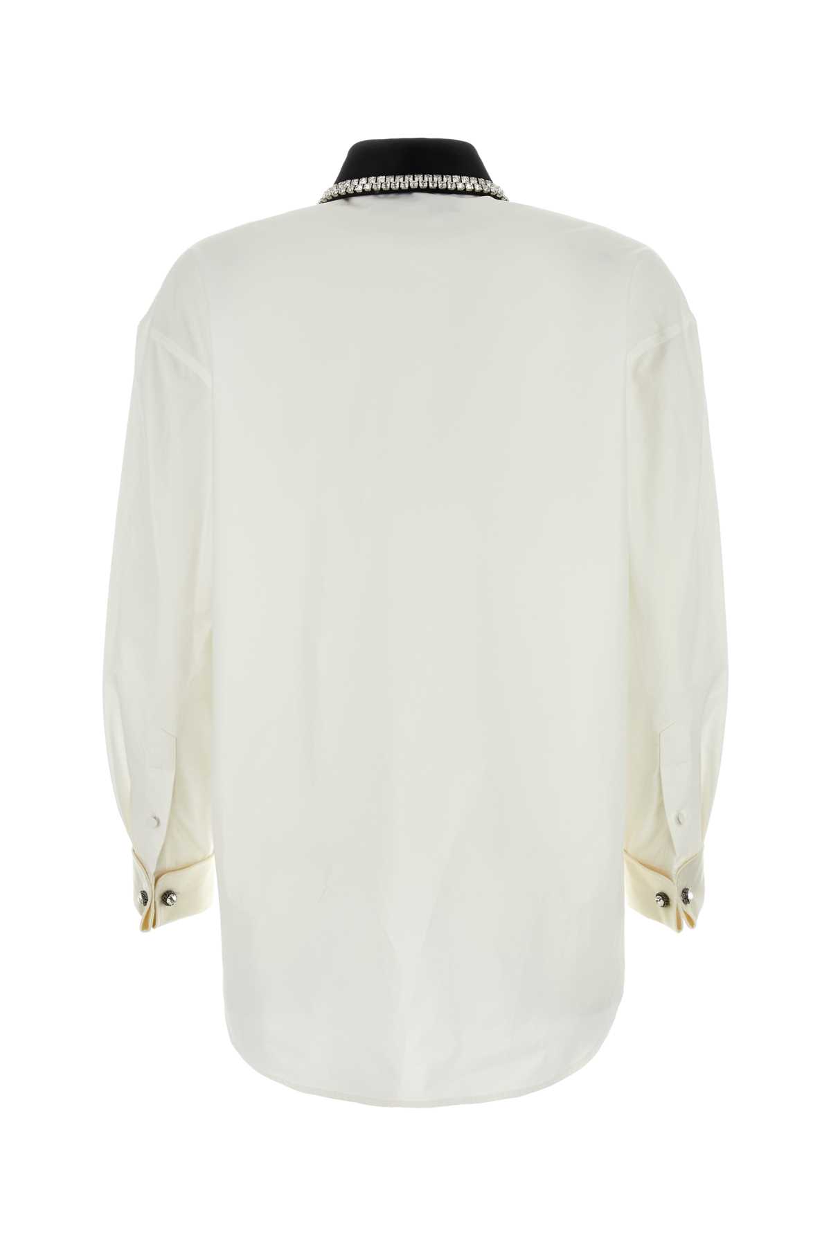 Gucci White Poplin Shirt In Pearlmix