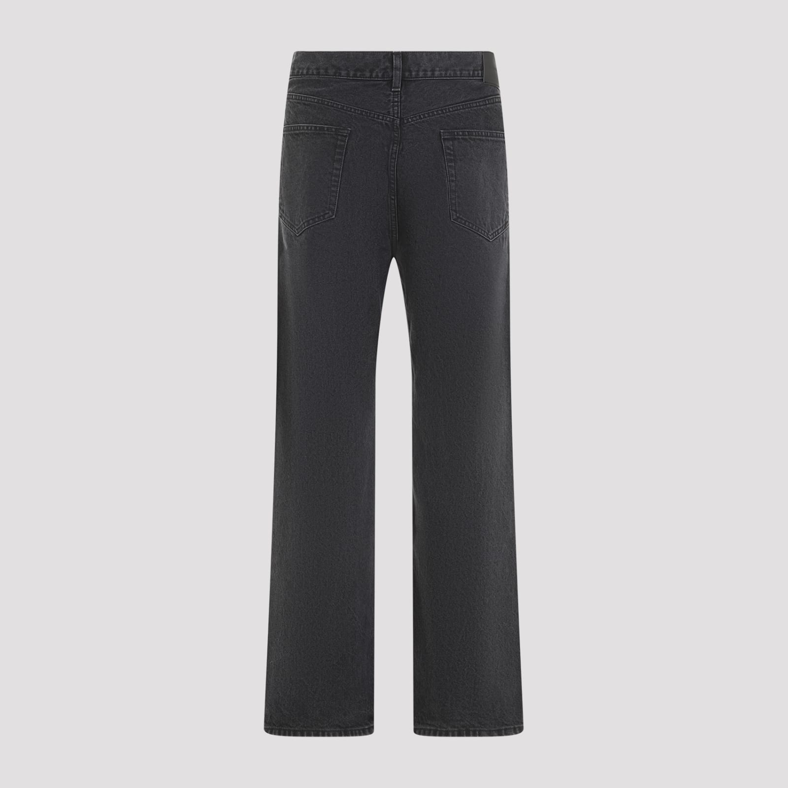 Shop Saint Laurent Loose Straight Jeans In Used Paris Black