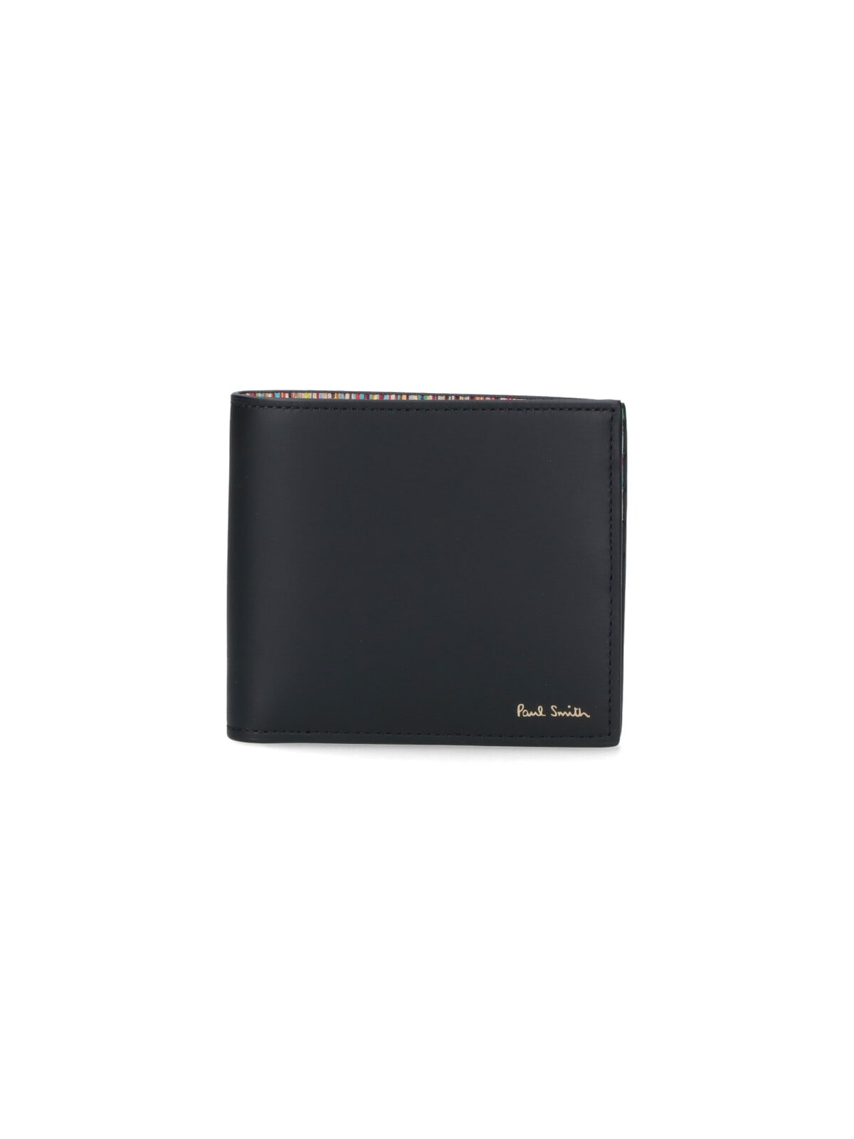 Paul Smith Leather Signature Stripe Billfold Wallet In Black