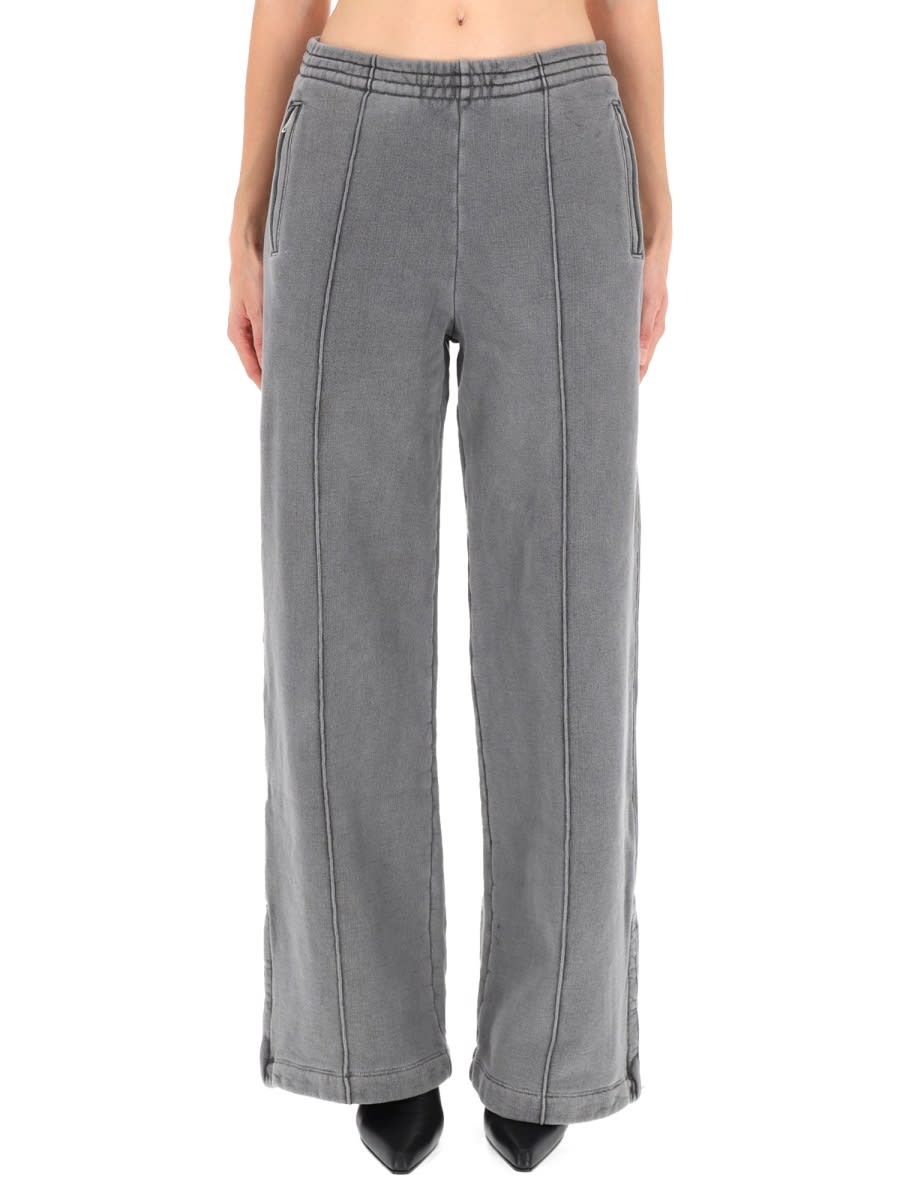 Our Legacy Wide-leg Trousers In Washed Organic Cotton With Zippered Pockets In Black