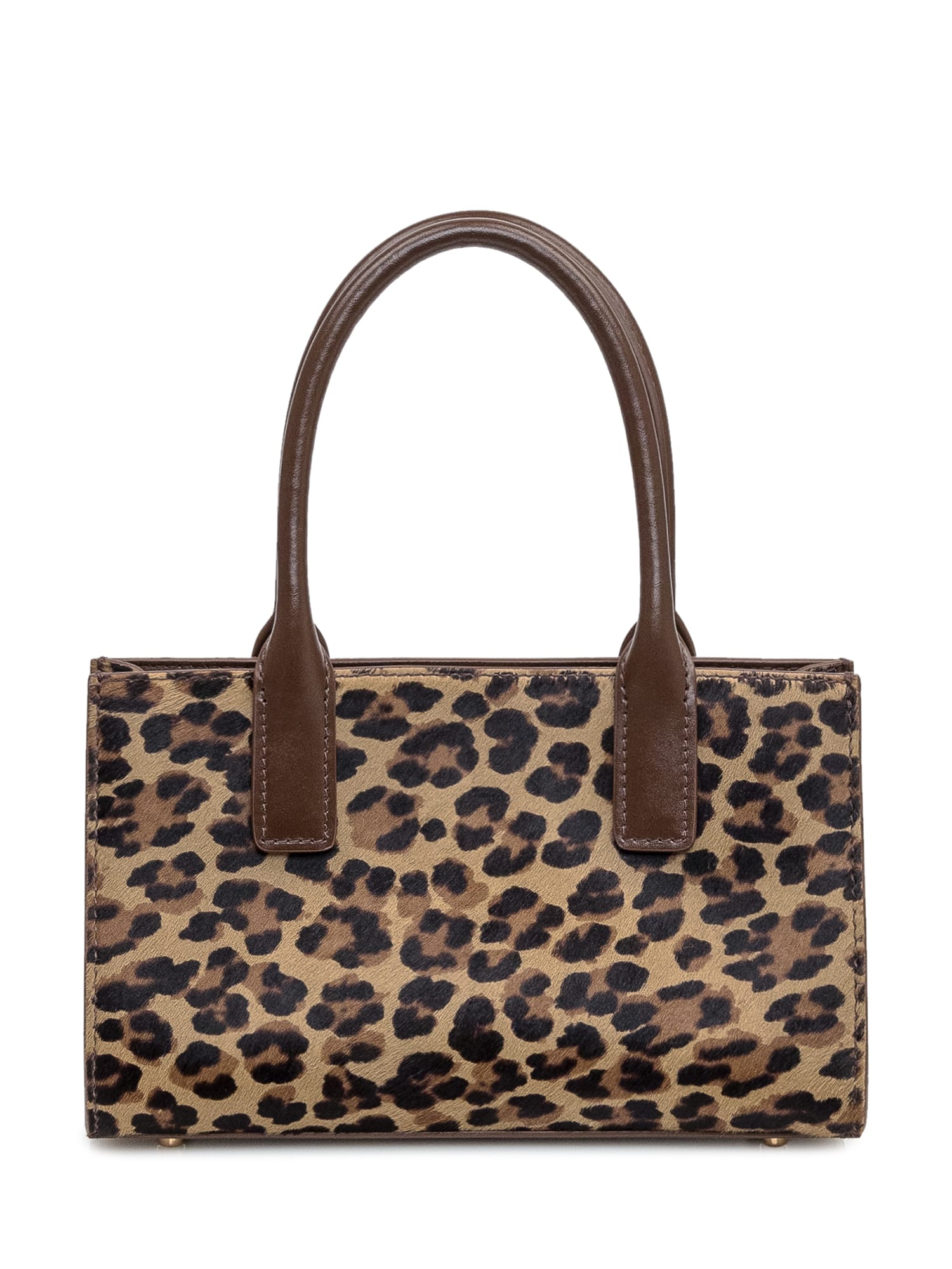 Shop Versace Small Tote Bag In Brown-moka- Gold