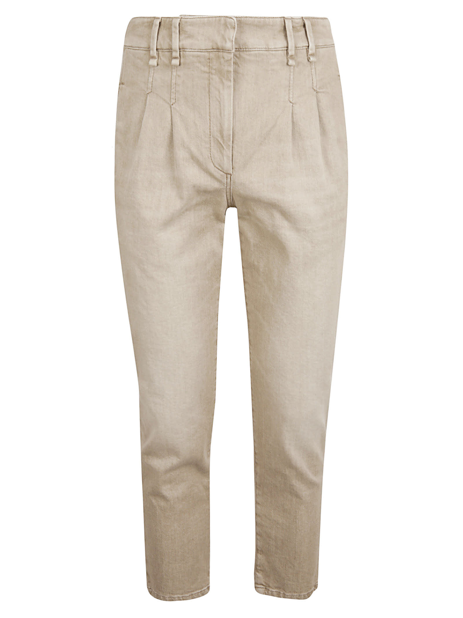 BRUNELLO CUCINELLI REGULAR FIT CROPPED TROUSERS