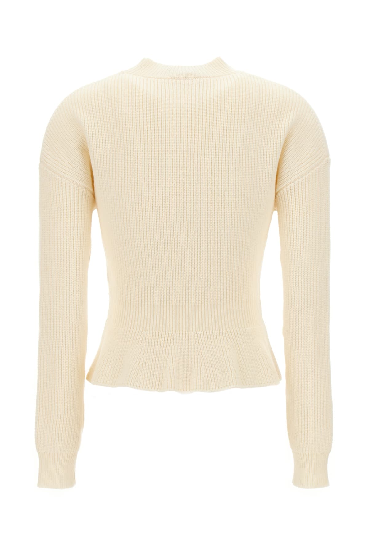 Shop Chloé Ivory Wool Sweater In 107