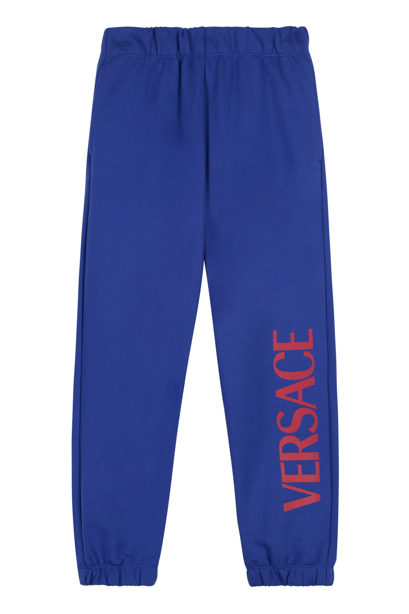 Young Versace Kids' Logo Print Sweatpants In Blue