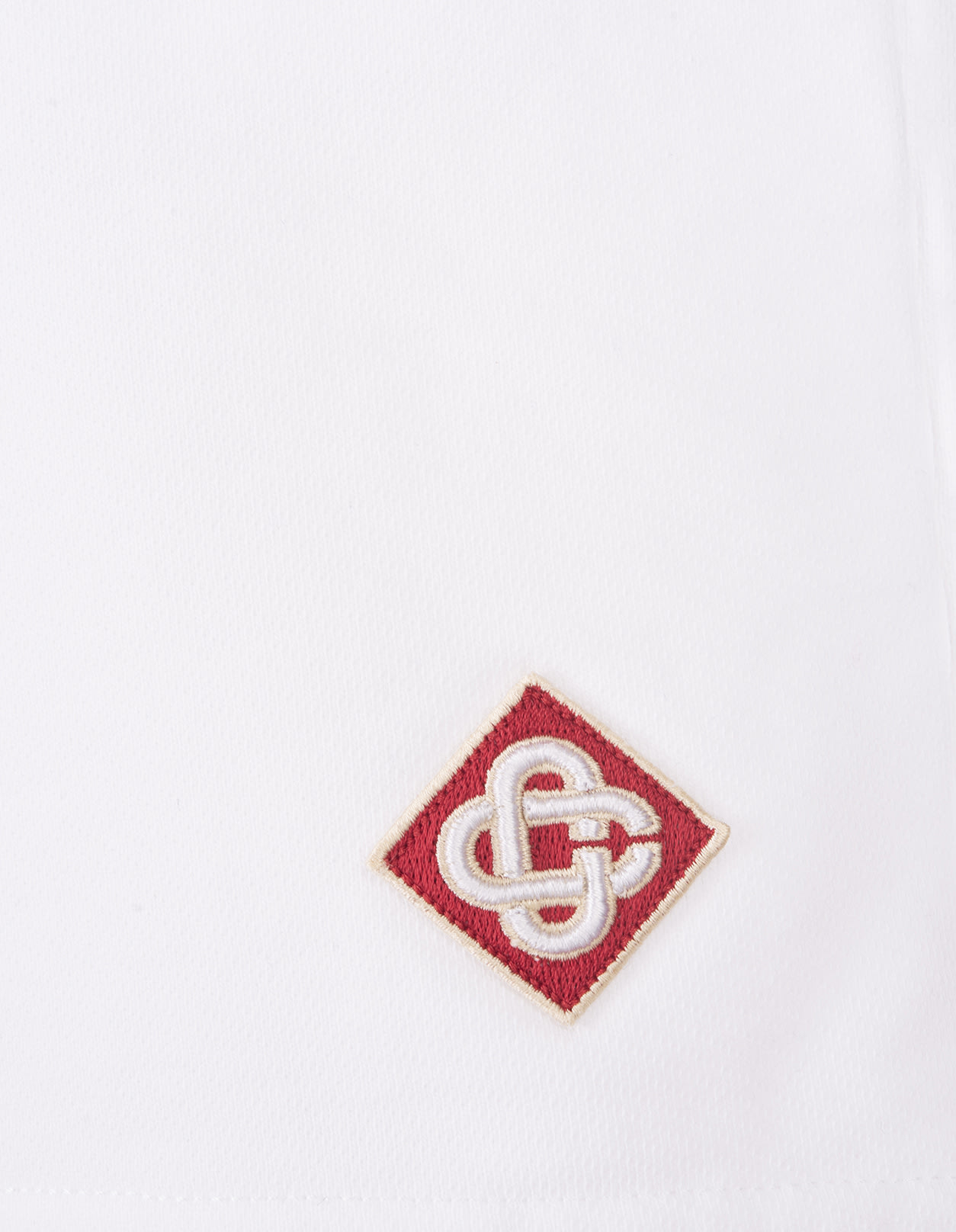 Shop Casablanca Diamond Logo Patch Shorts In White