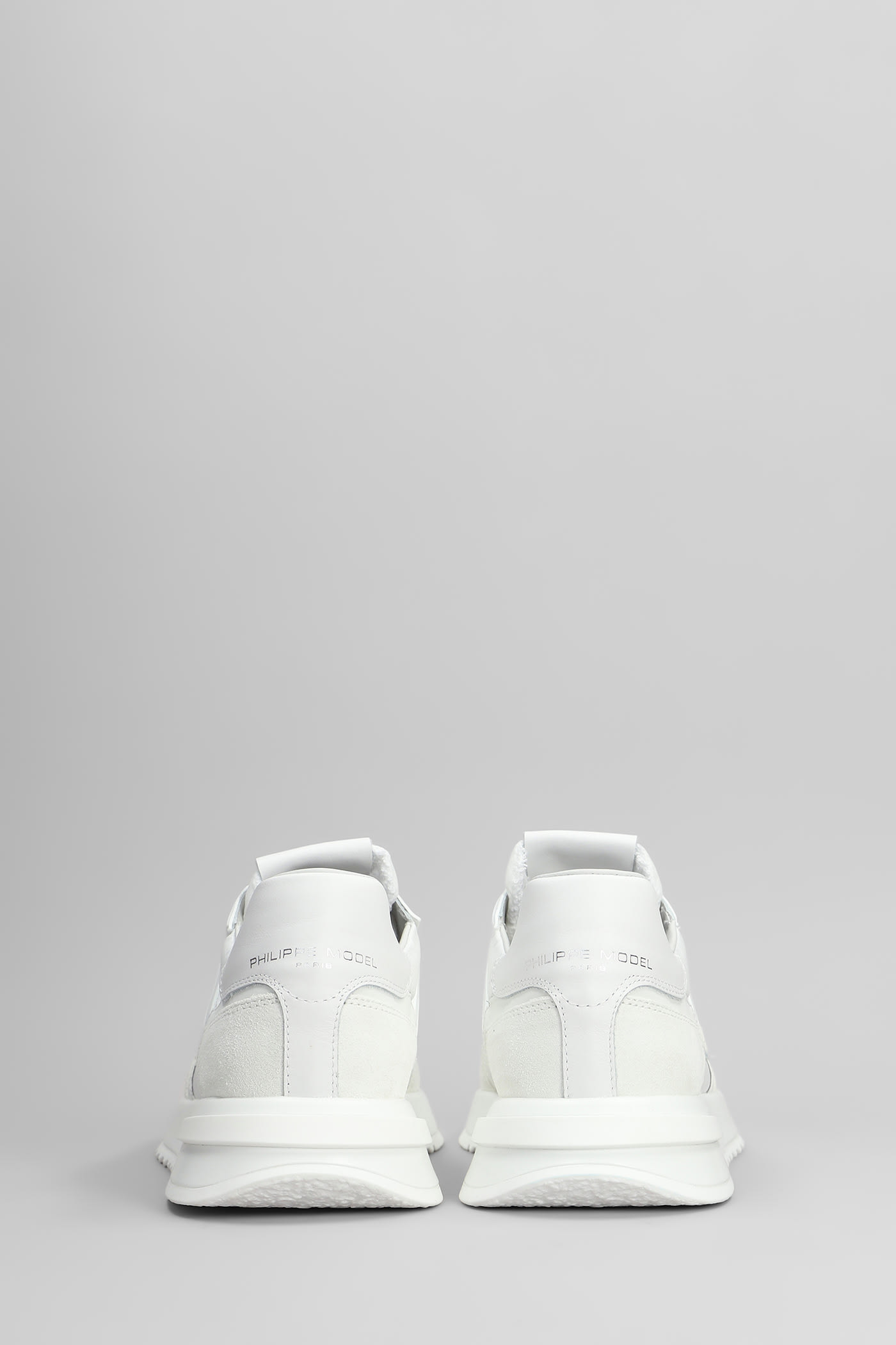Philippe Model Tropez 2.1 Sneakers In White Suede And Fabric In White