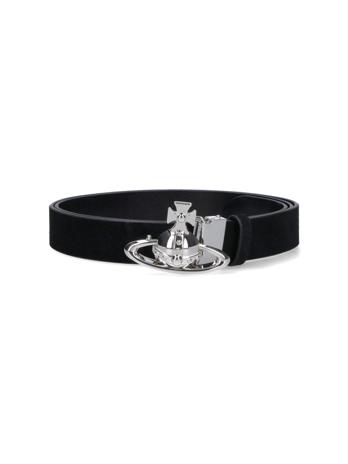 Vivienne Westwood Reversible Crocodile Print And Black Leather Belt In Black