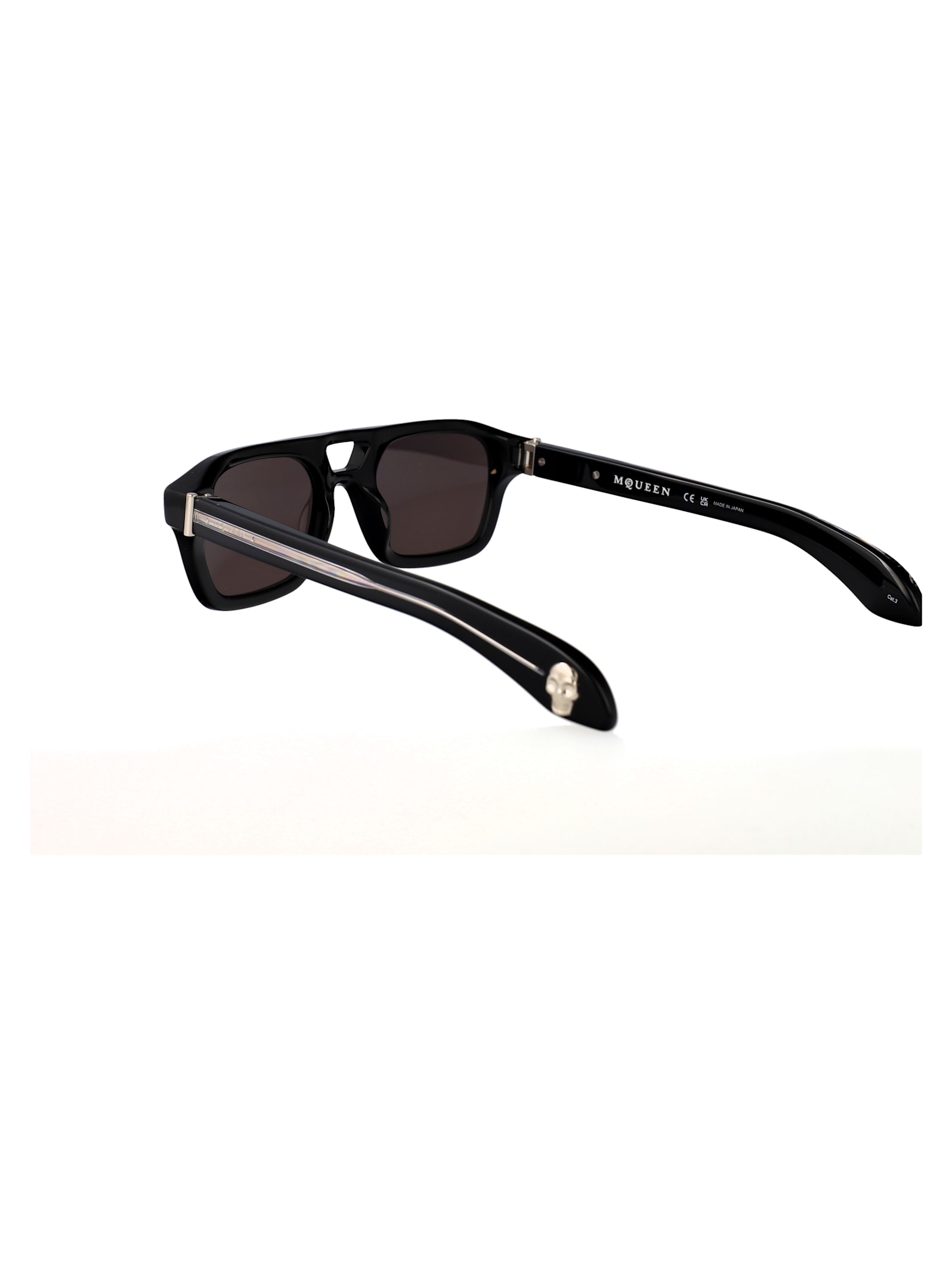 Alexander Mcqueen Alexander Mc Queen Aviator Sunglasses Am0505 S 001 In Black
