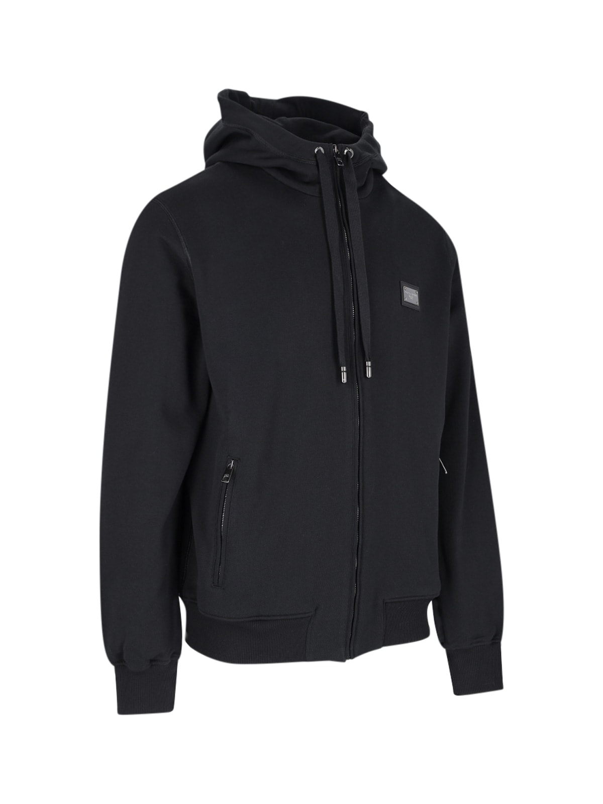 Shop Dolce & Gabbana Zip Hoodie In Nero