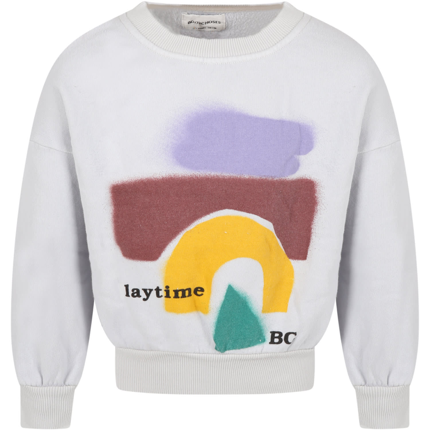 Bobo Choses Grey Sweatshirt For Kids With Abstract Print