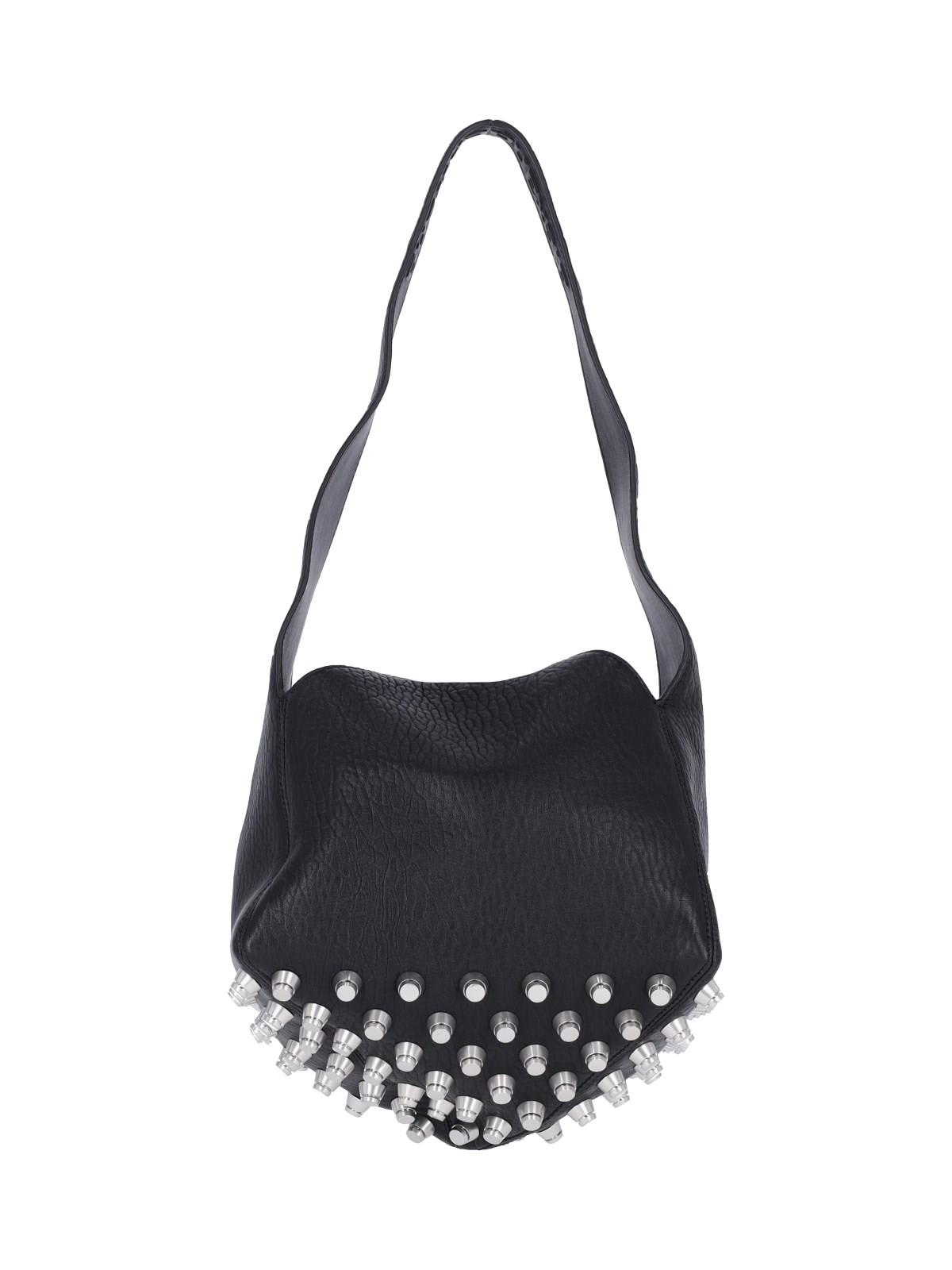 Shop Alexander Wang Medium Handbag Hobo Rex In Black