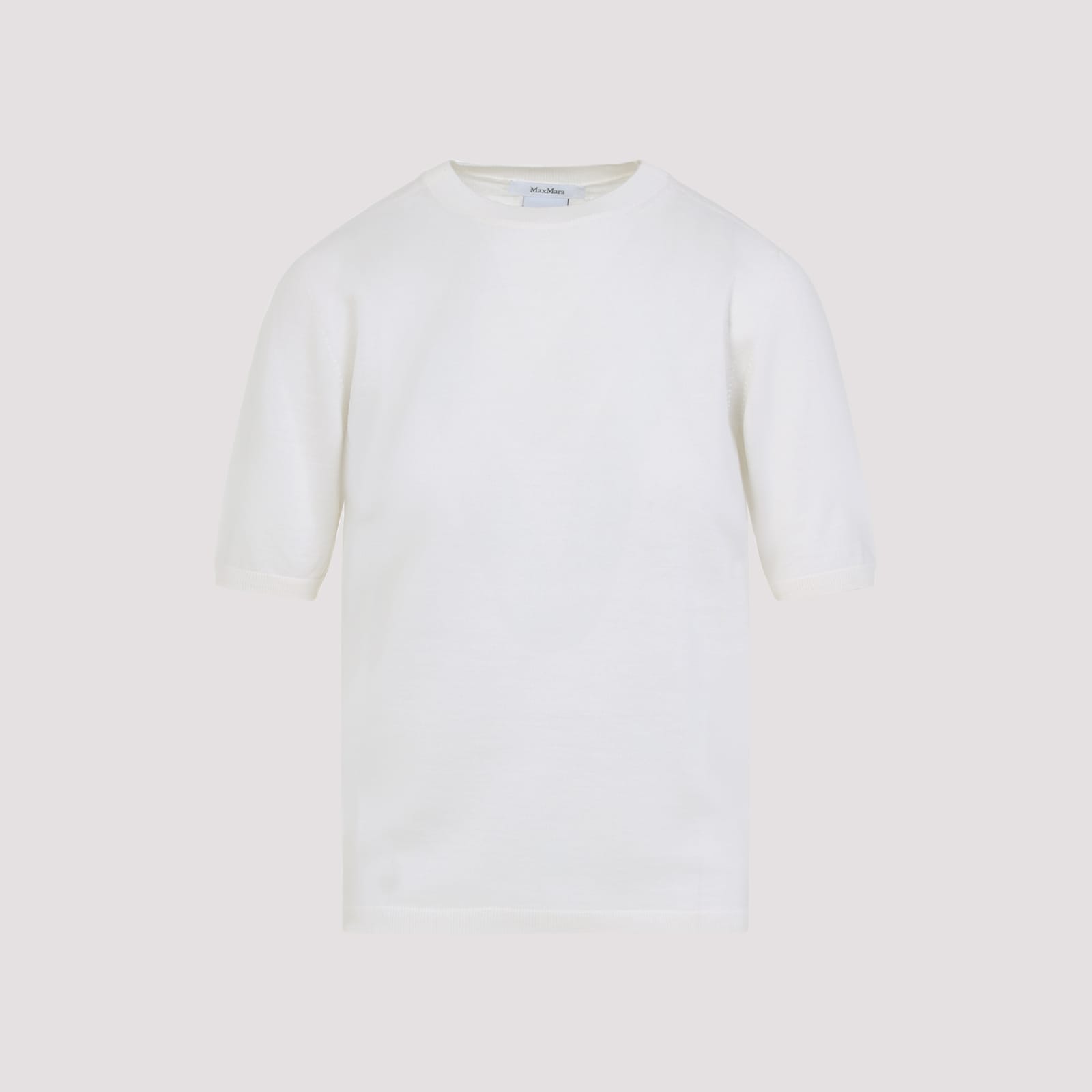 Max Mara Gerico Ss Knit T-shirt In White