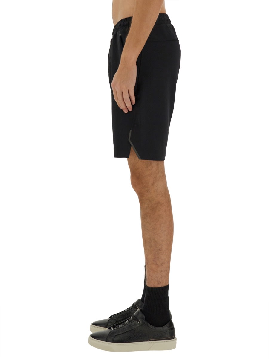 Hugo Boss Knee Length Bermuda Shorts With Side Pockets In Black